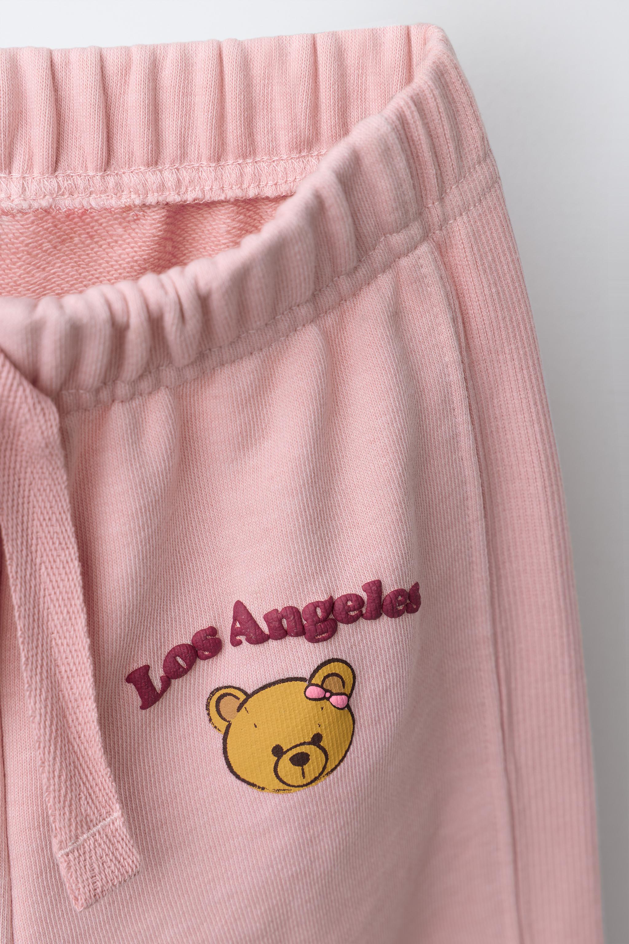 TEDDY BEAR WIDE LEG PLUSH PANTS