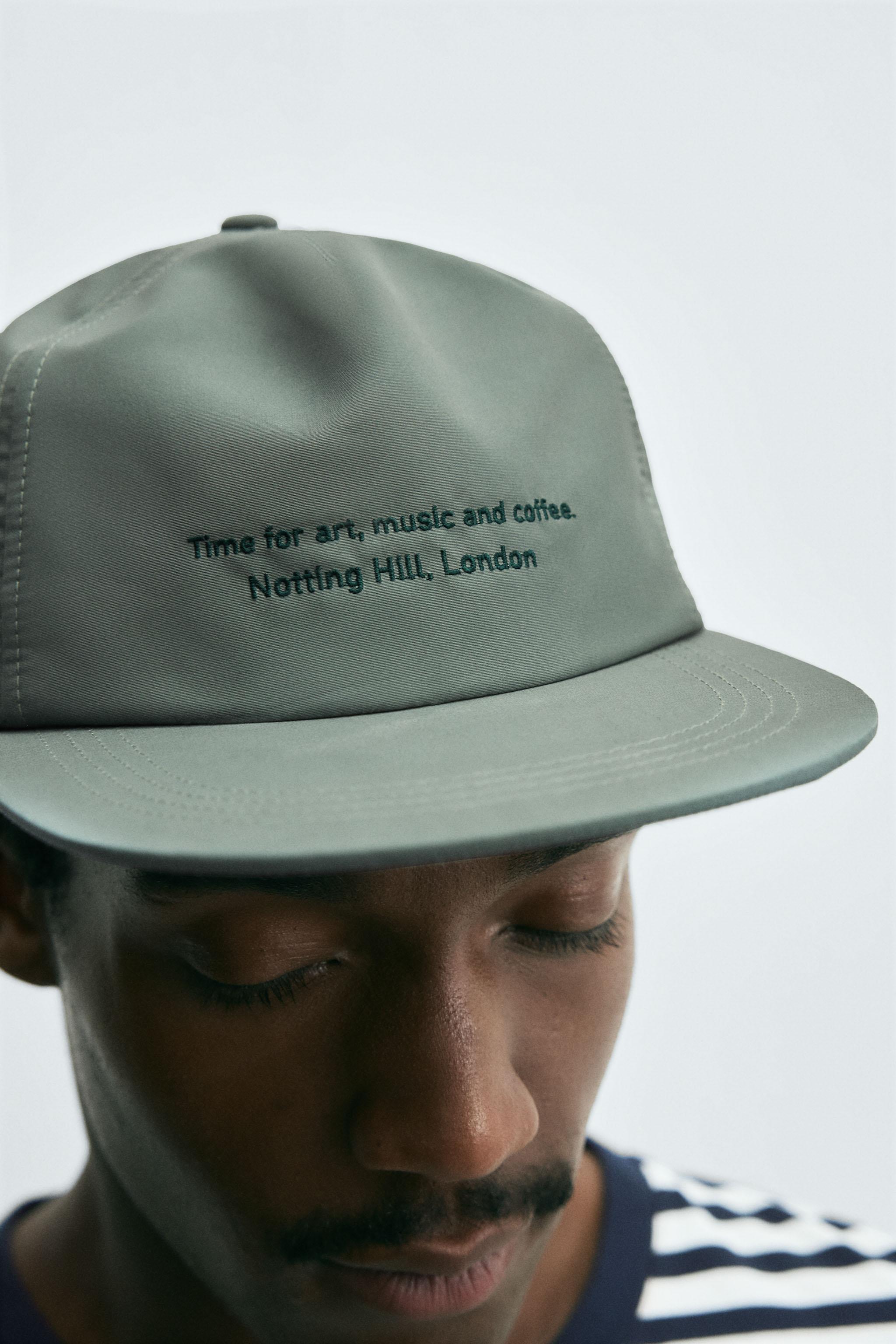 EMBROIDERED FLAT VISOR CAP