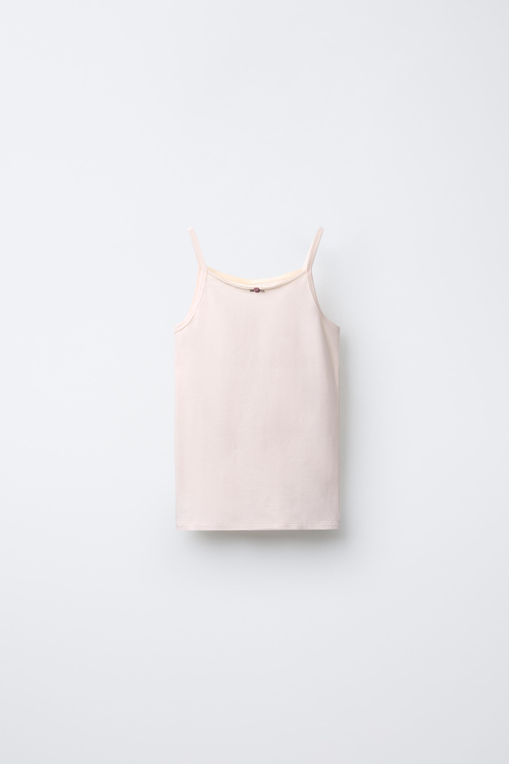 2-6/ TWO-PACK OF TANK TOPS WITH FLOWER
