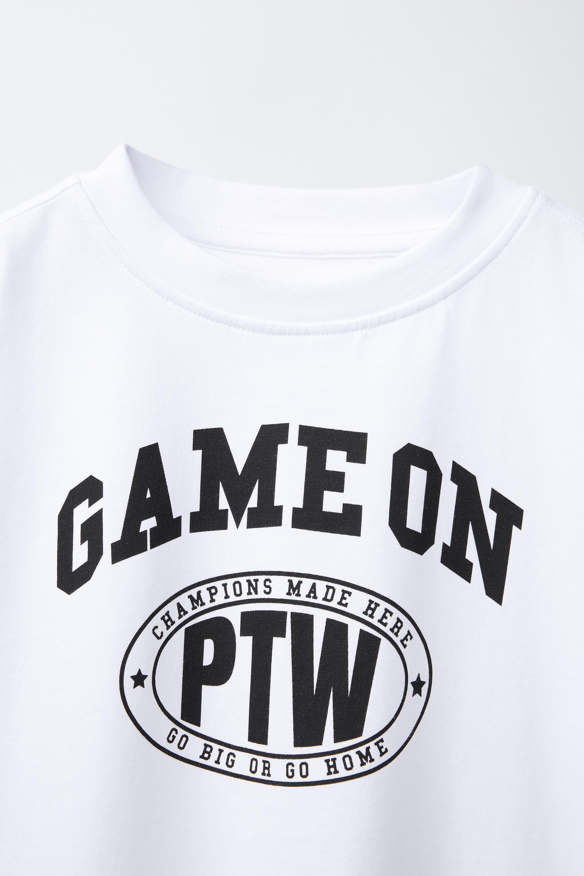 TEXT PRINT JOGGING T-SHIRT