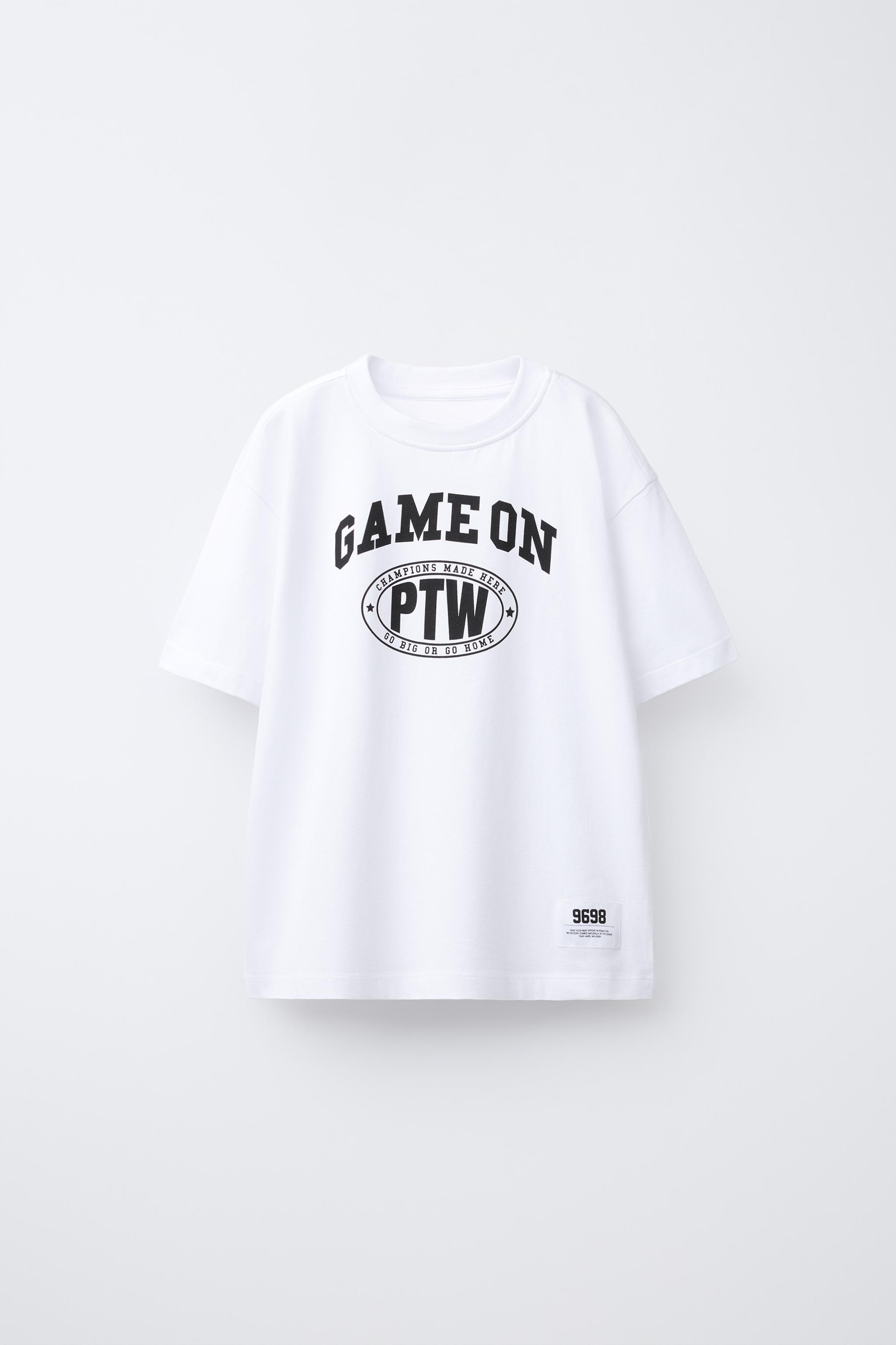 TEXT PRINT JOGGING T-SHIRT