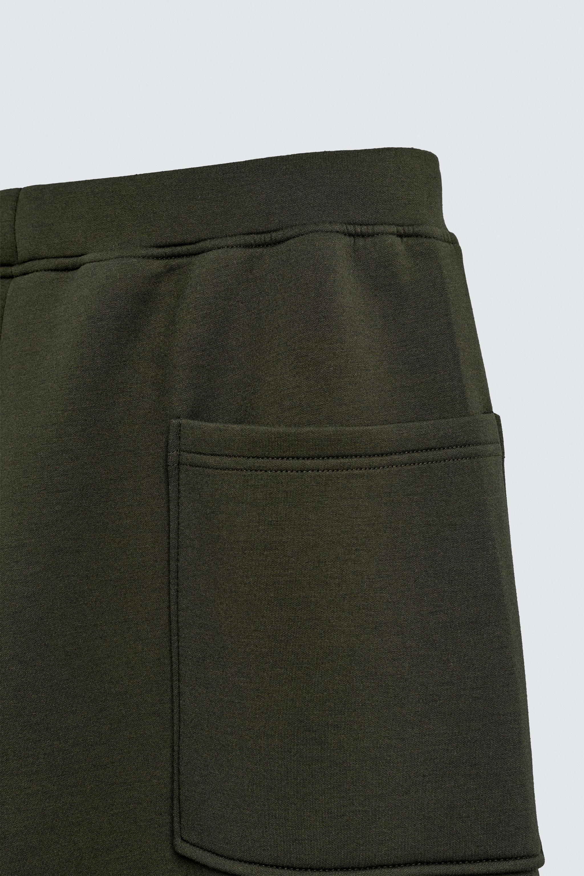 WIDE FIT NEOPRENE EFFECT PANTS