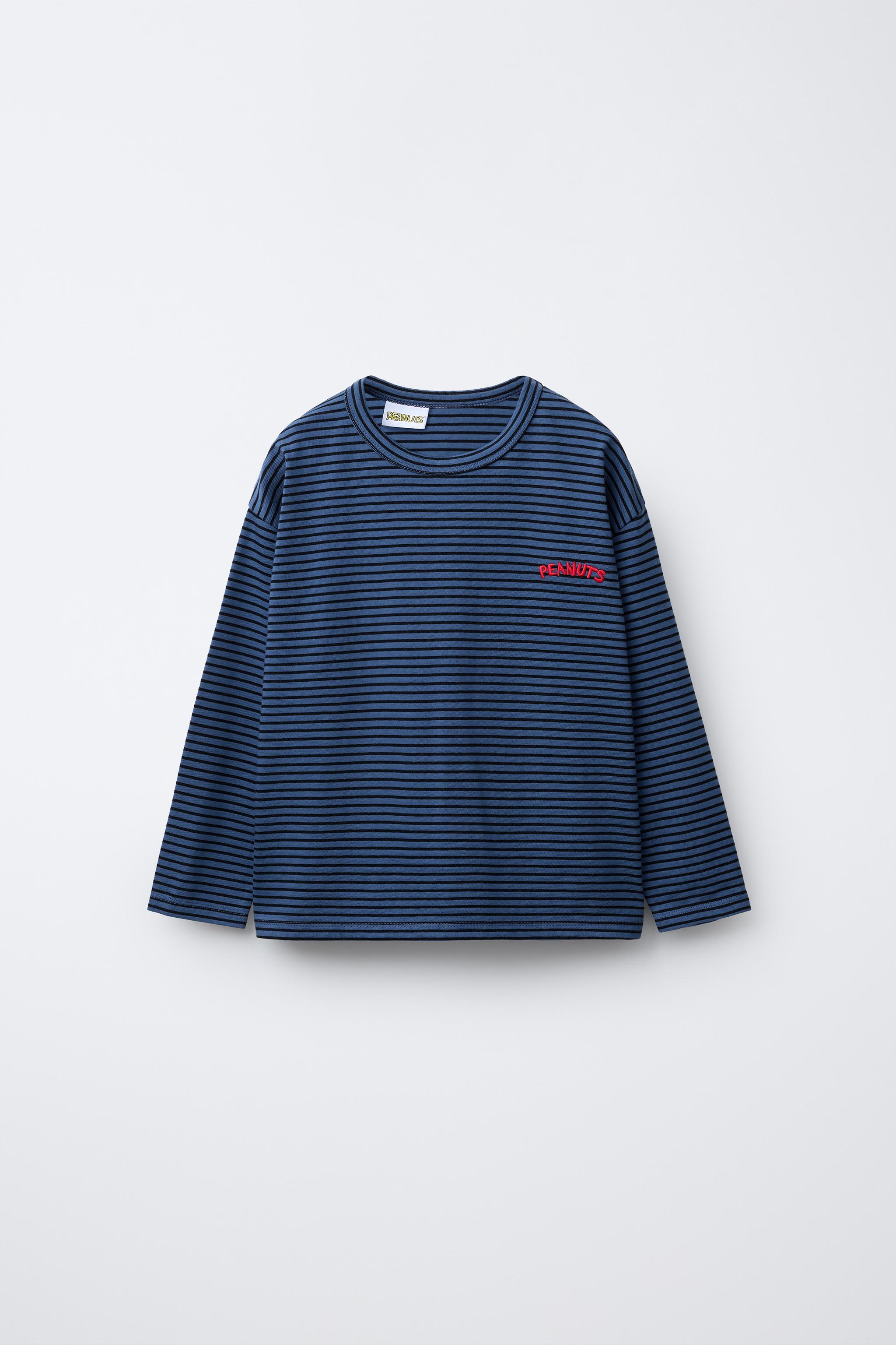 STRIPED SNOOPY PEANUTS™ EMBROIDERED T-SHIRT