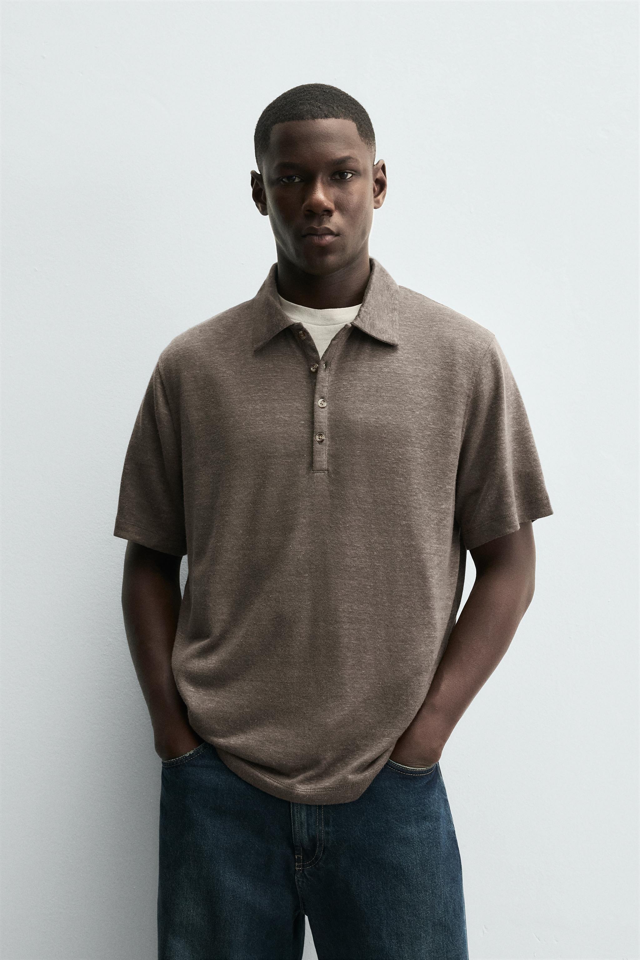 HEMP VISCOSE POLO SHIRT