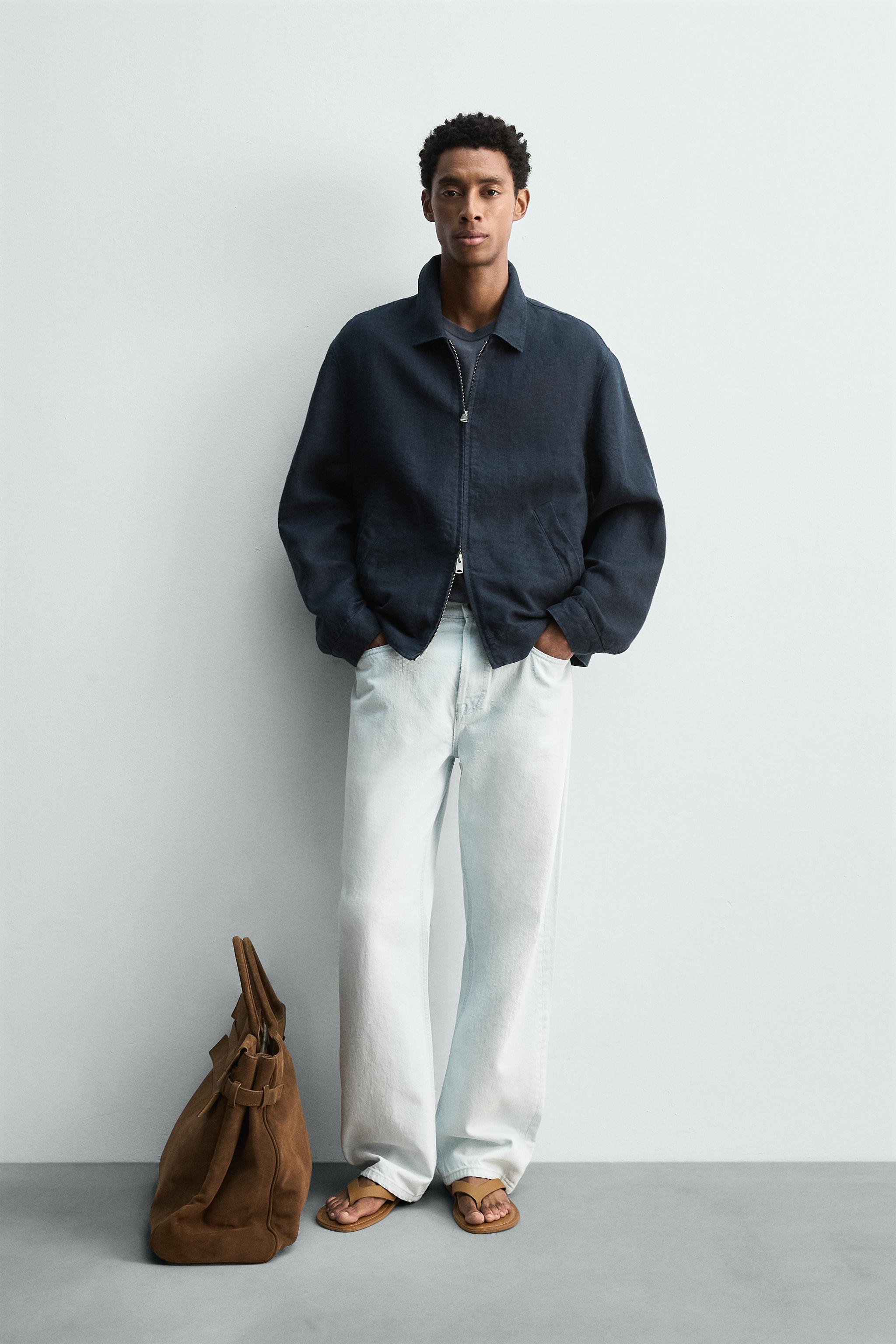 100% LINEN REGULAR FIT JACKET