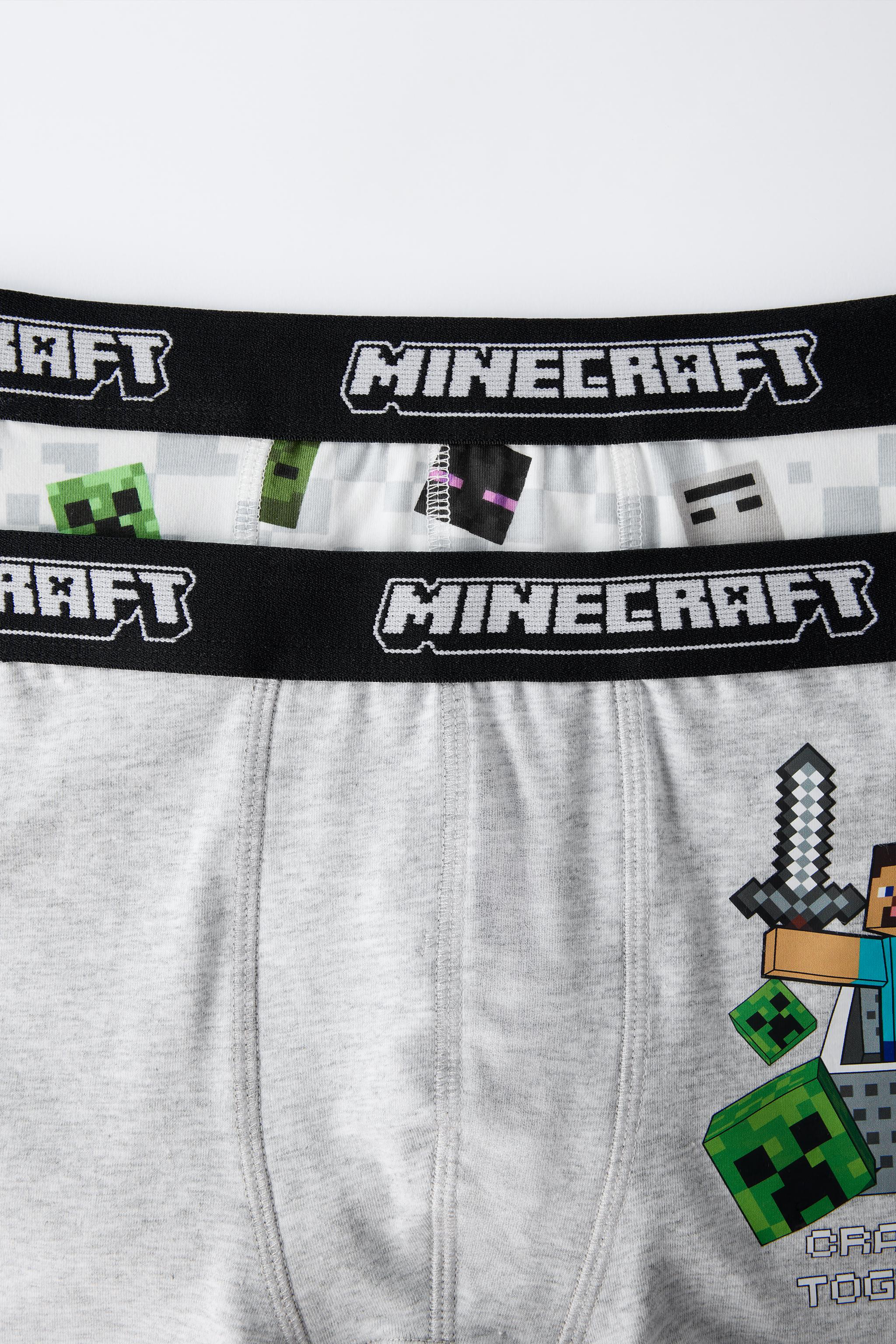 AGES 6-14/ TWO-PACK OF MINECRAFT © MOJANG AB. ™ BOXERS
