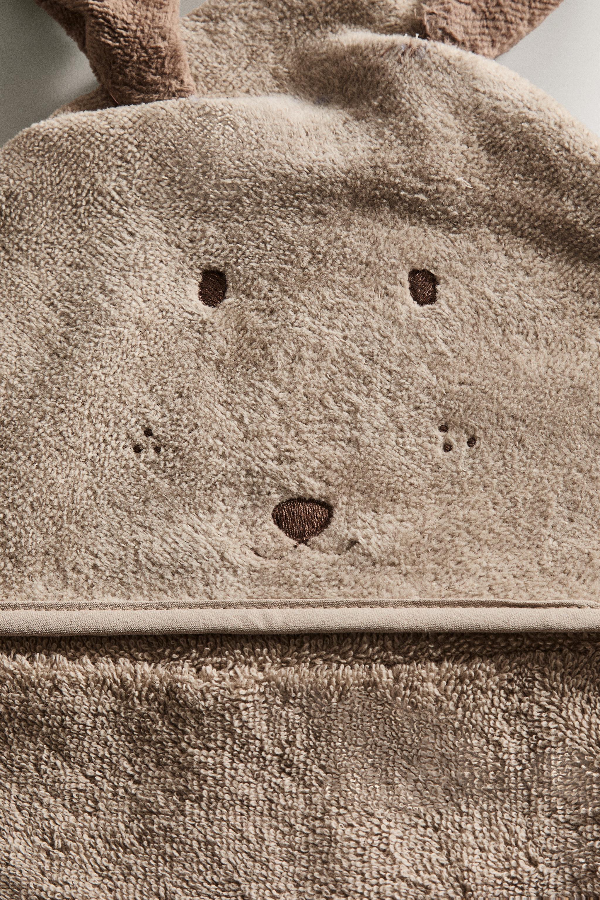 CHILDREN'S DOG HOODED BATH TOWEL