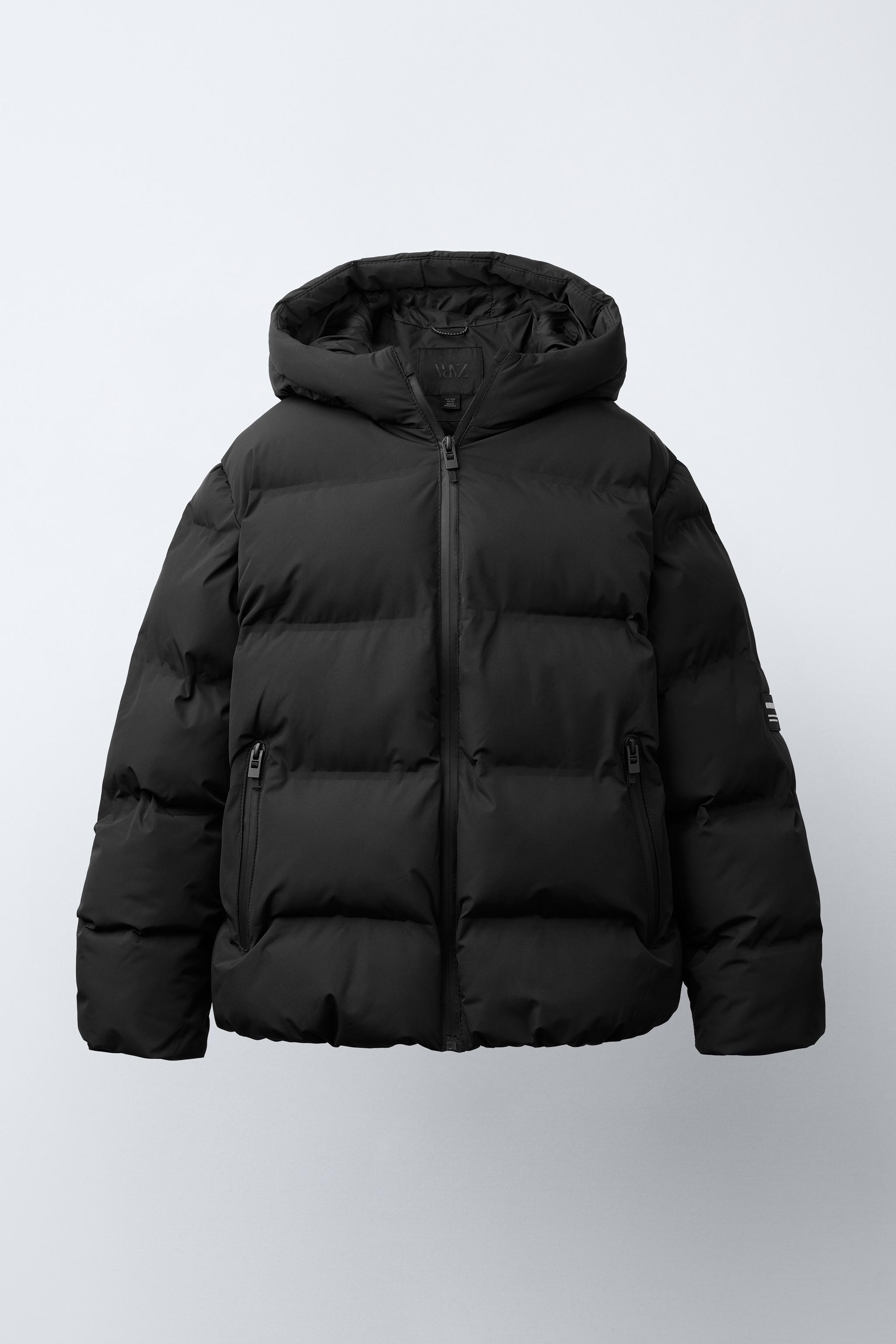 PUFFER COAT WITH LABEL WATER REPELLENT