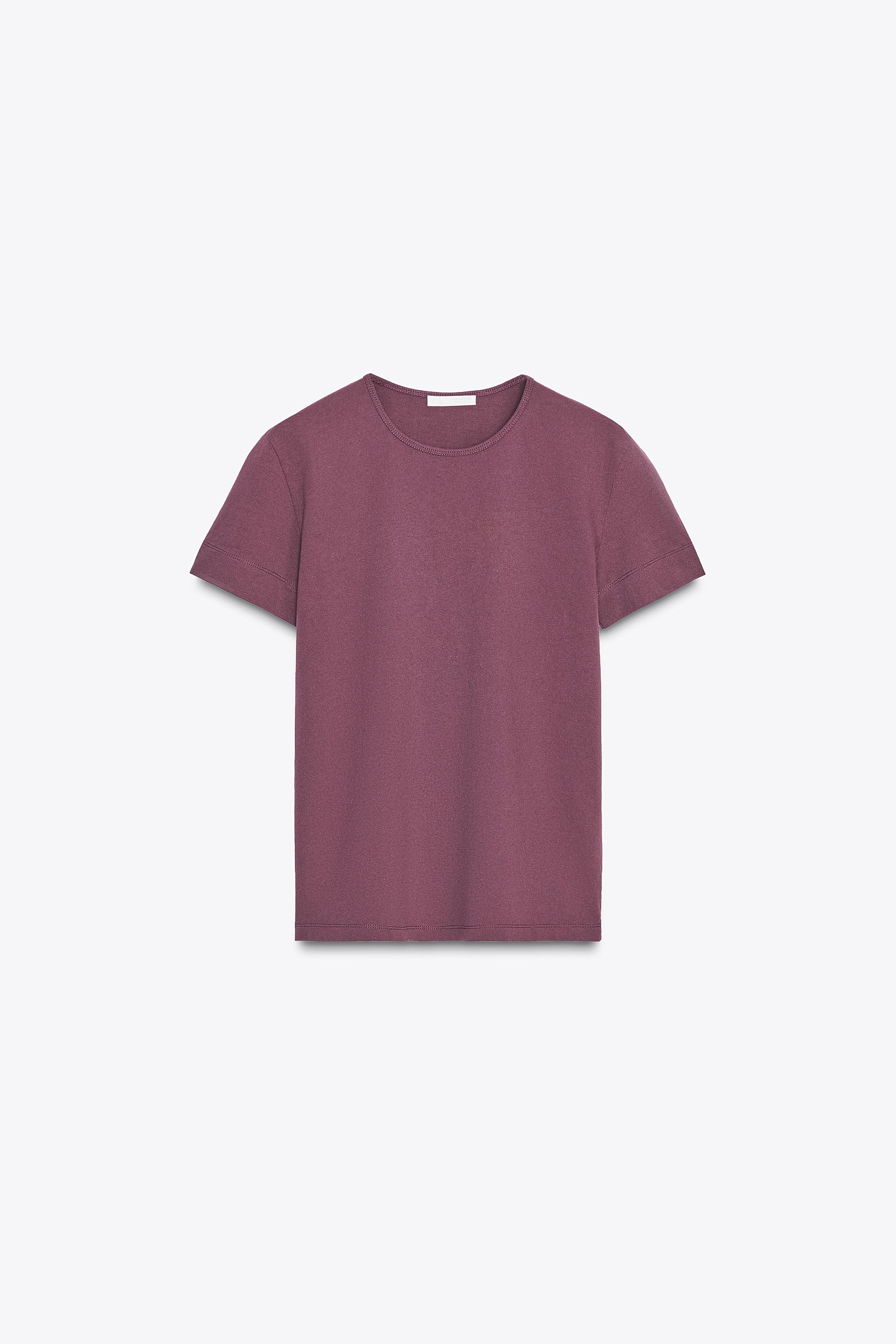 SHORT SLEEVE TEXTURED COTTON T-SHIRT