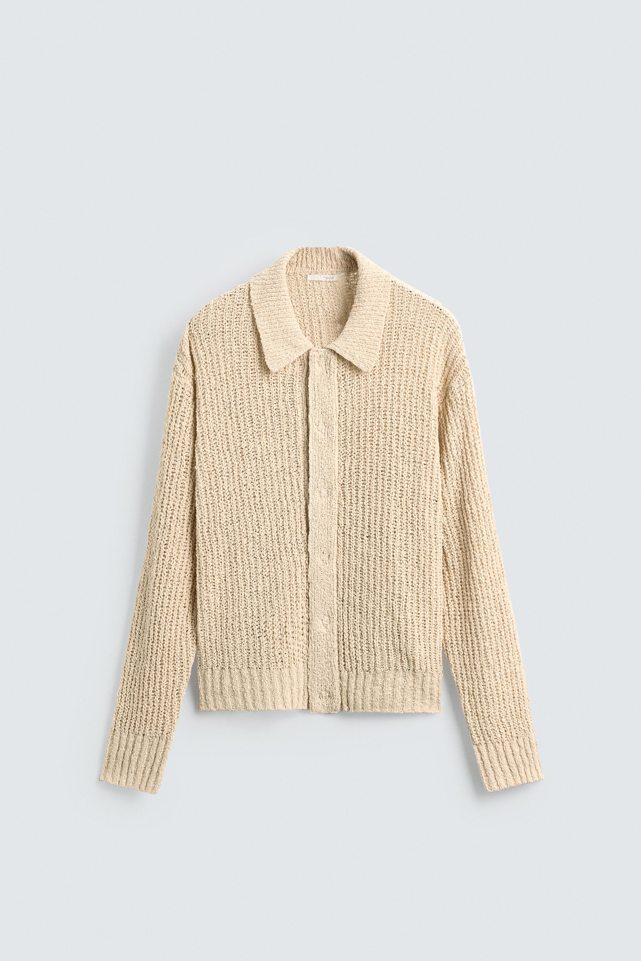 TEXTURED KNIT CARDIGAN