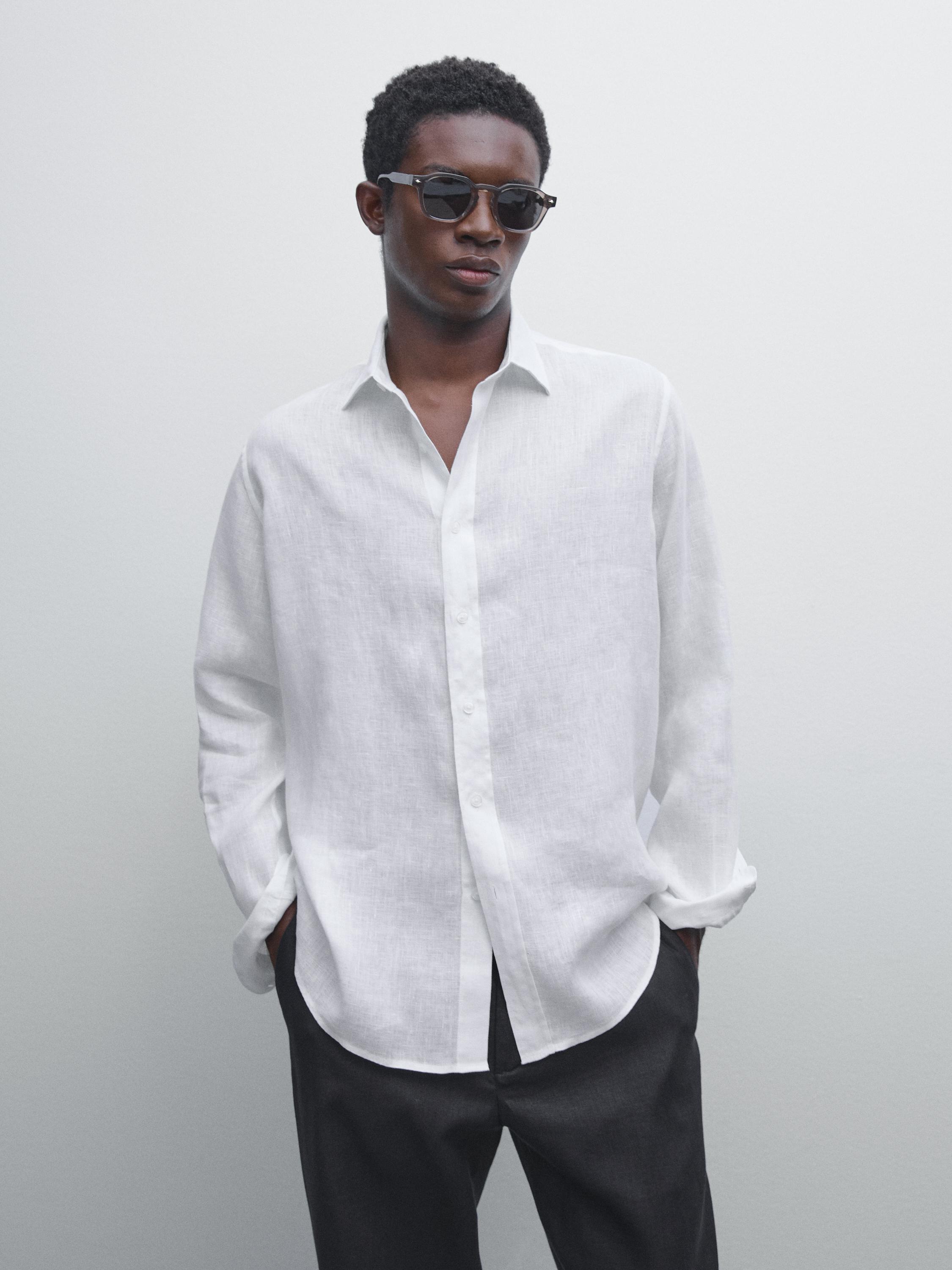 100% linen regular fit shirt