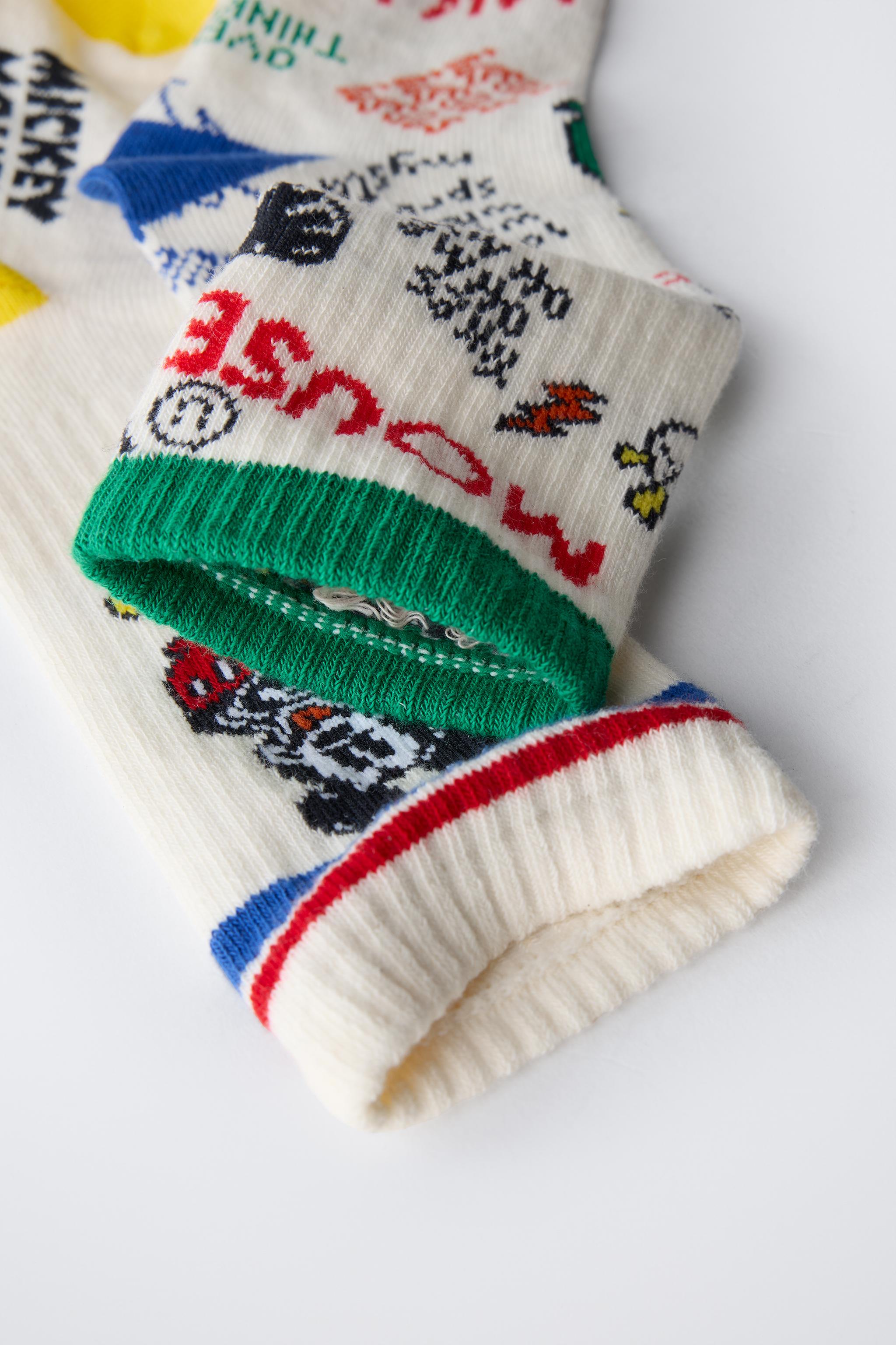 1-6 YEARS/ TWO-PACK OF MICKEY MOUSE © DISNEY LONG SOCKS