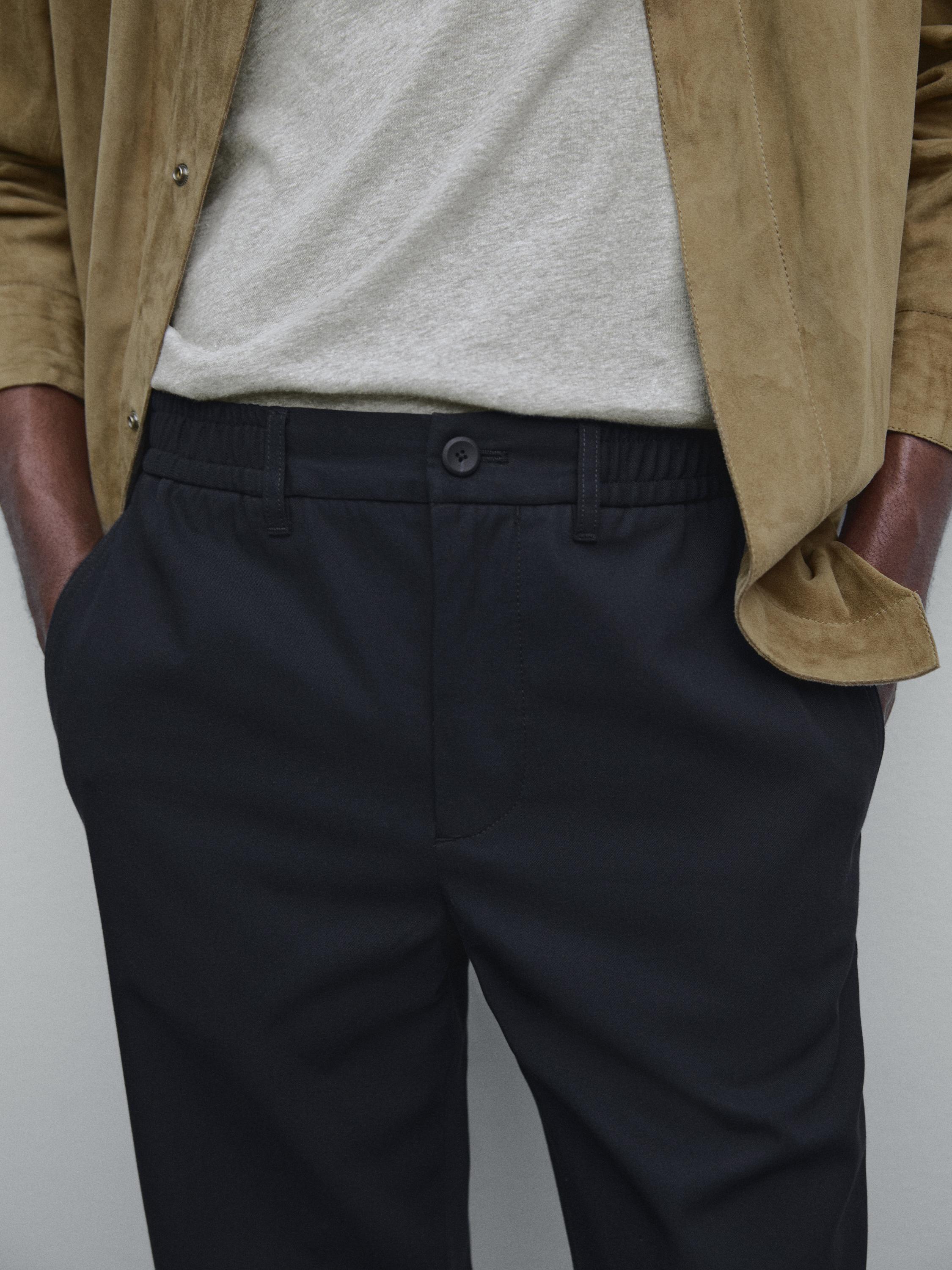100% cotton jogger fit trousers