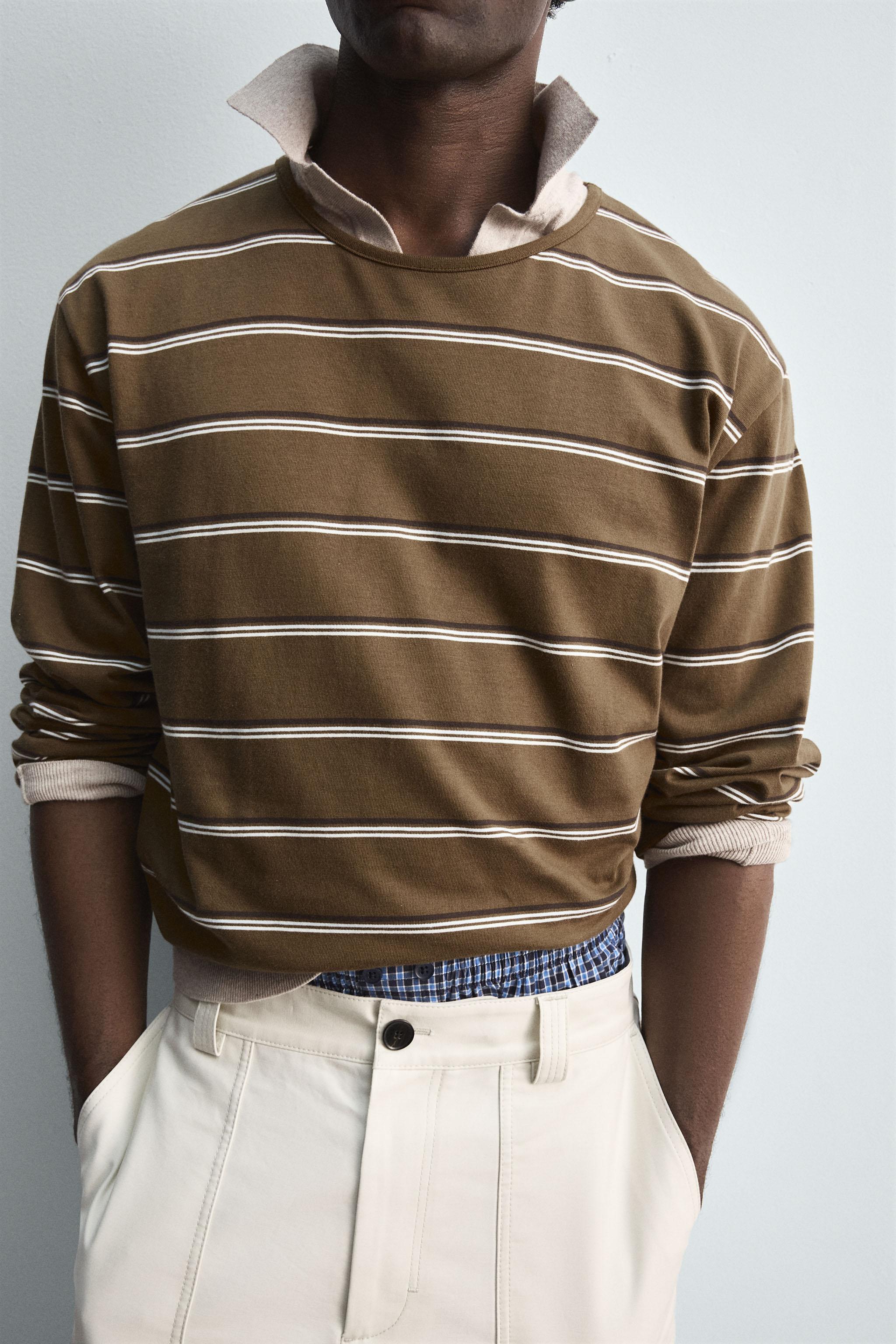 STRIPED JACQUARD T-SHIRT