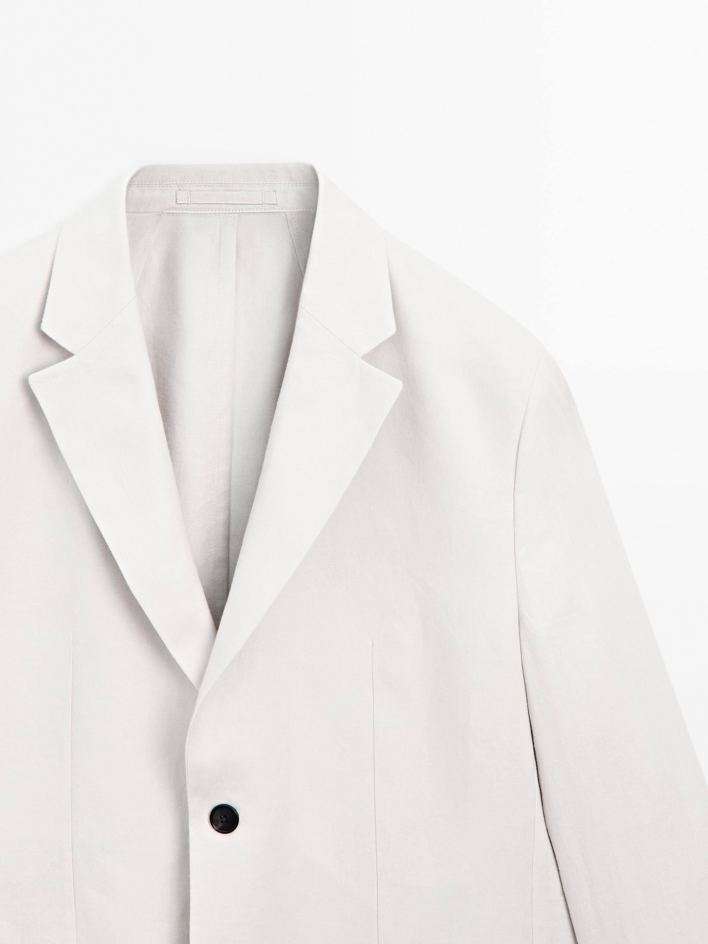 100% linen suit blazer