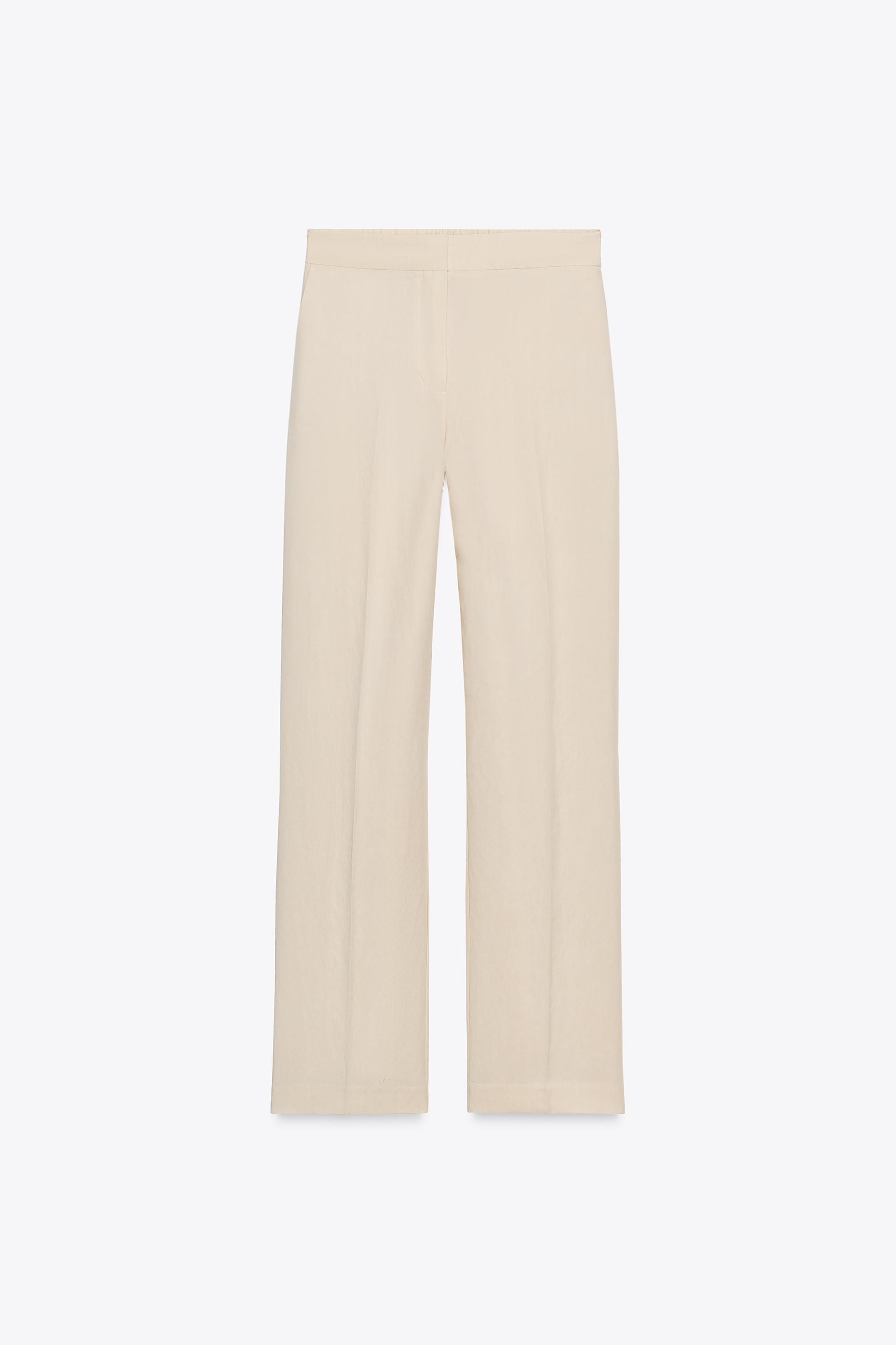 STRAIGHT LEG ELASTIC WAIST PANTS
