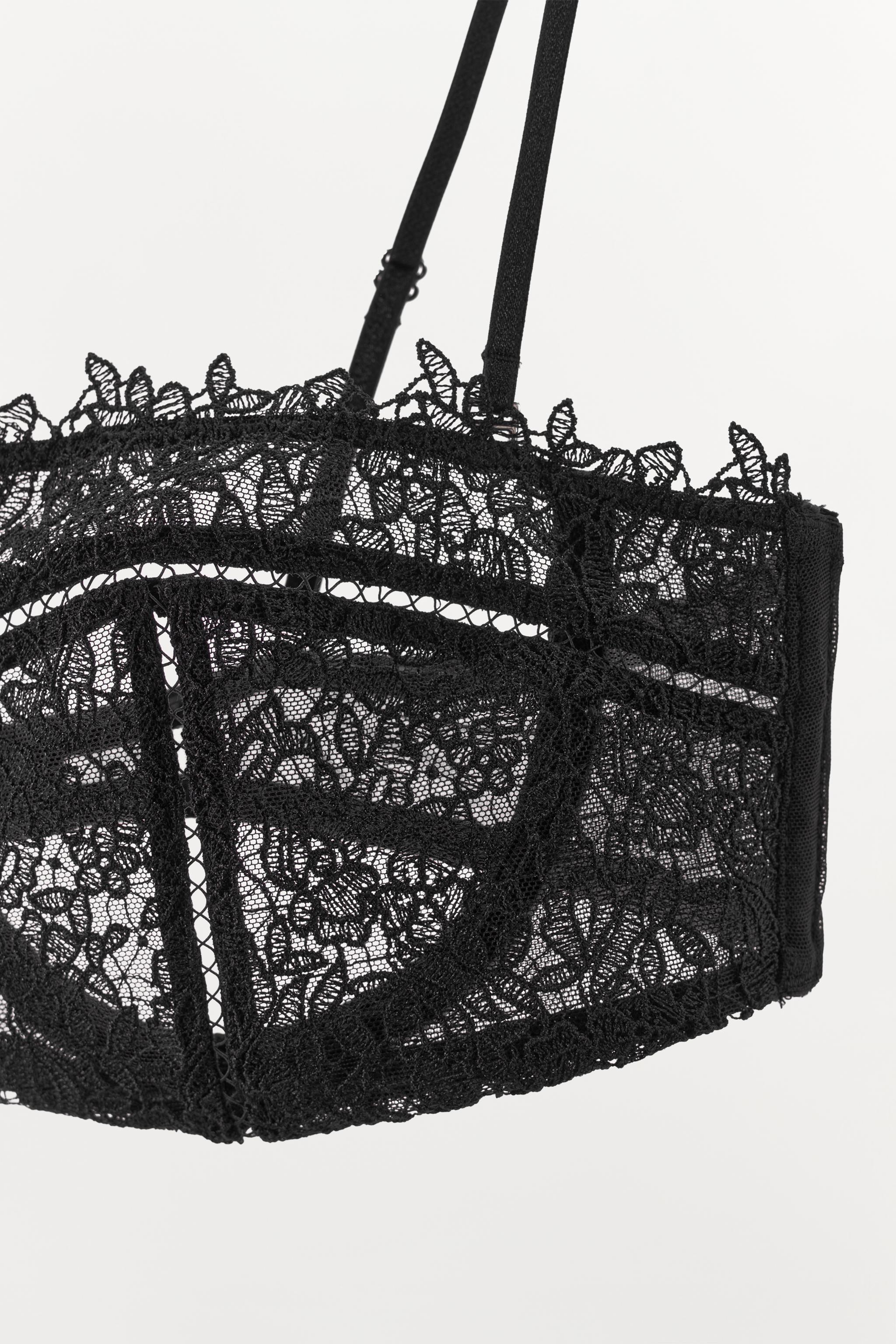 UNDERWIRE MESH LACE BRA