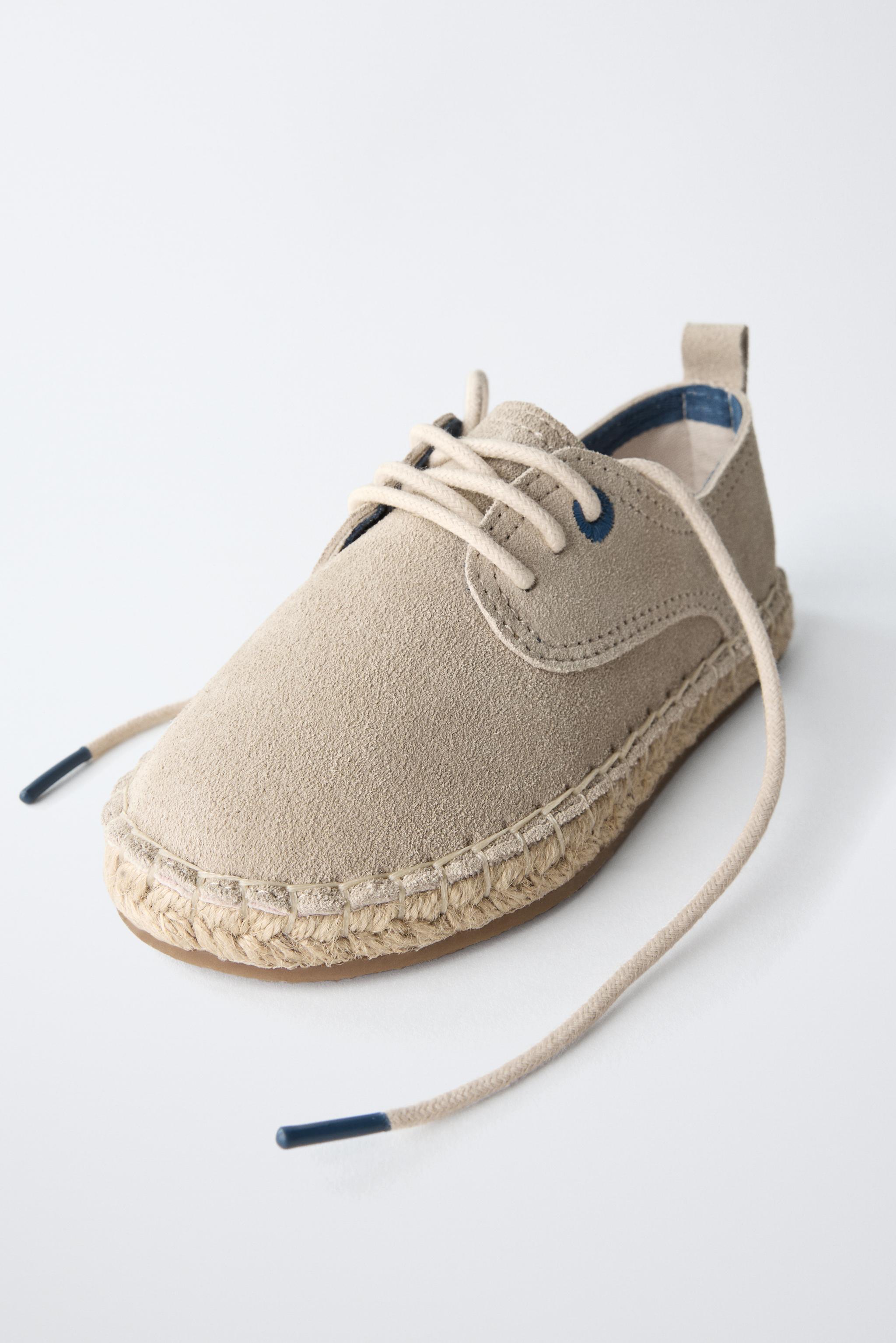 LIMITED EDITION JUTE LEATHER DERBY SHOES