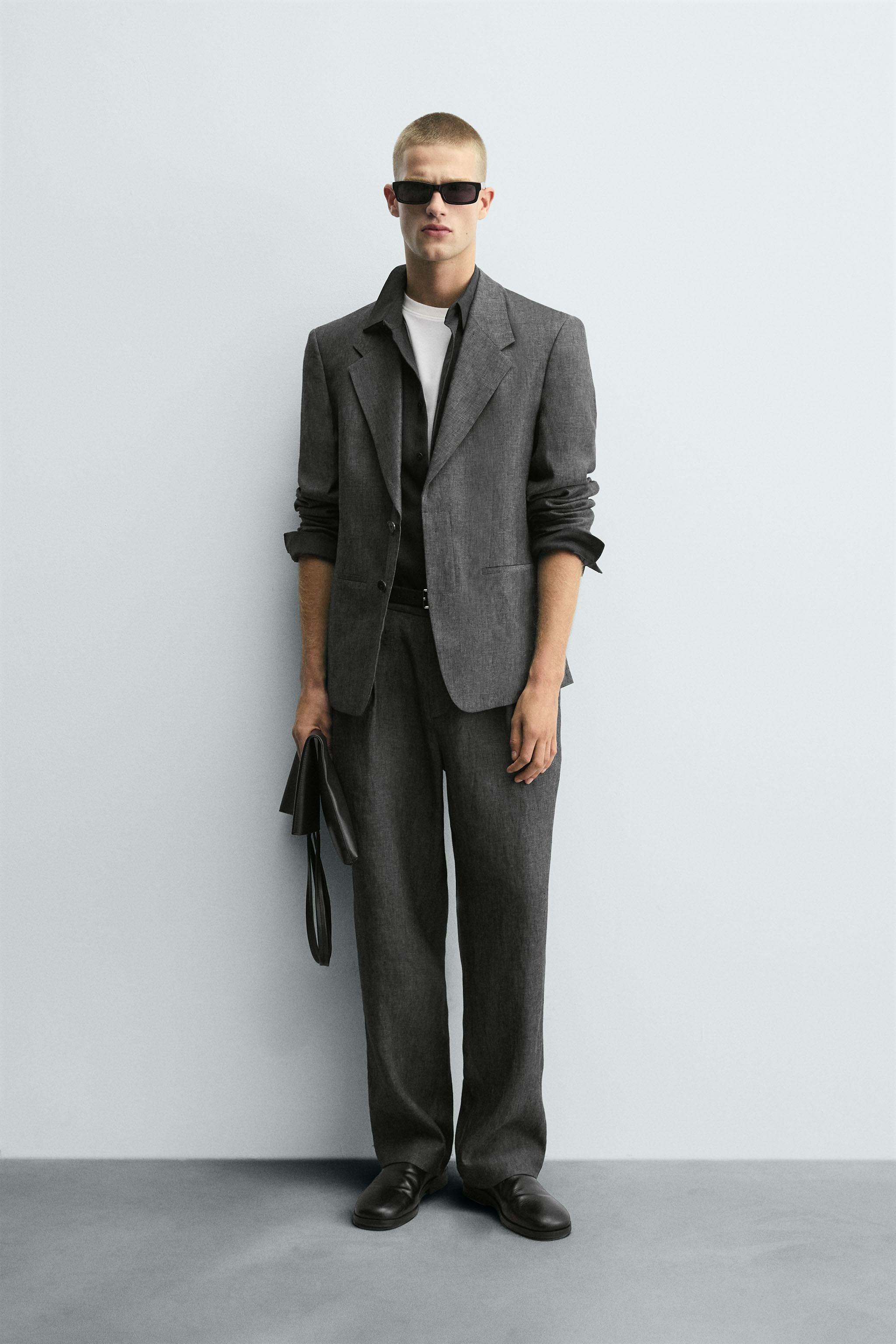 100% LINEN SUIT BLAZER