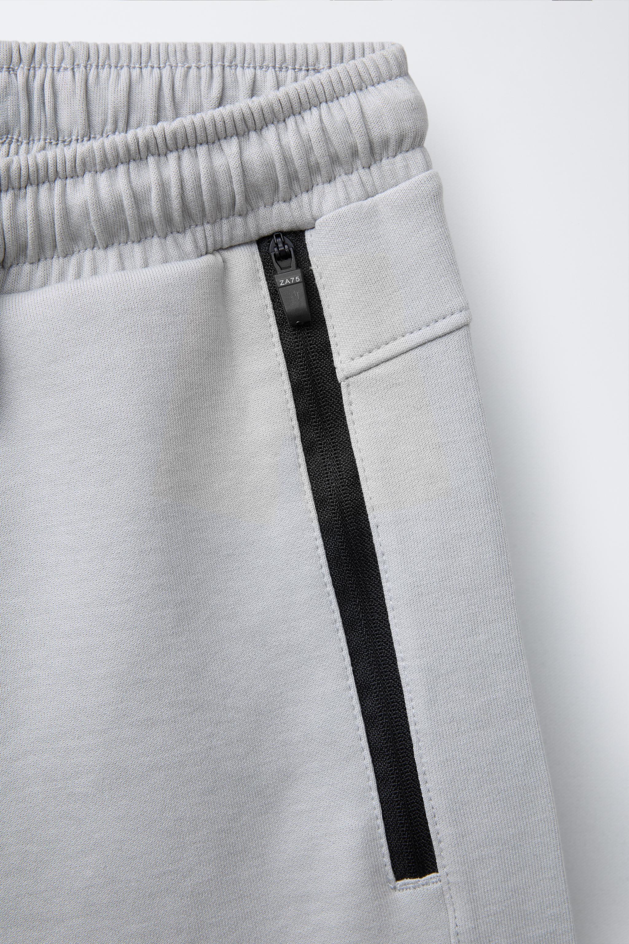 SPORTY CONTRAST ZIPPER SHORTS
