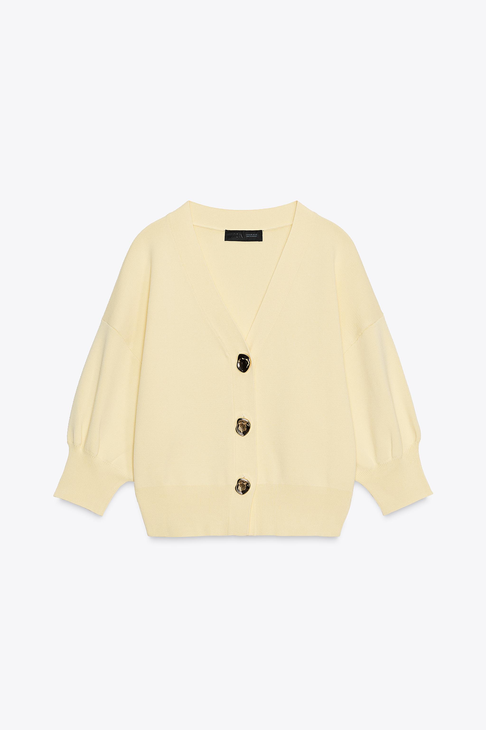 FRENCH SLEEVE KNIT CARDIGAN