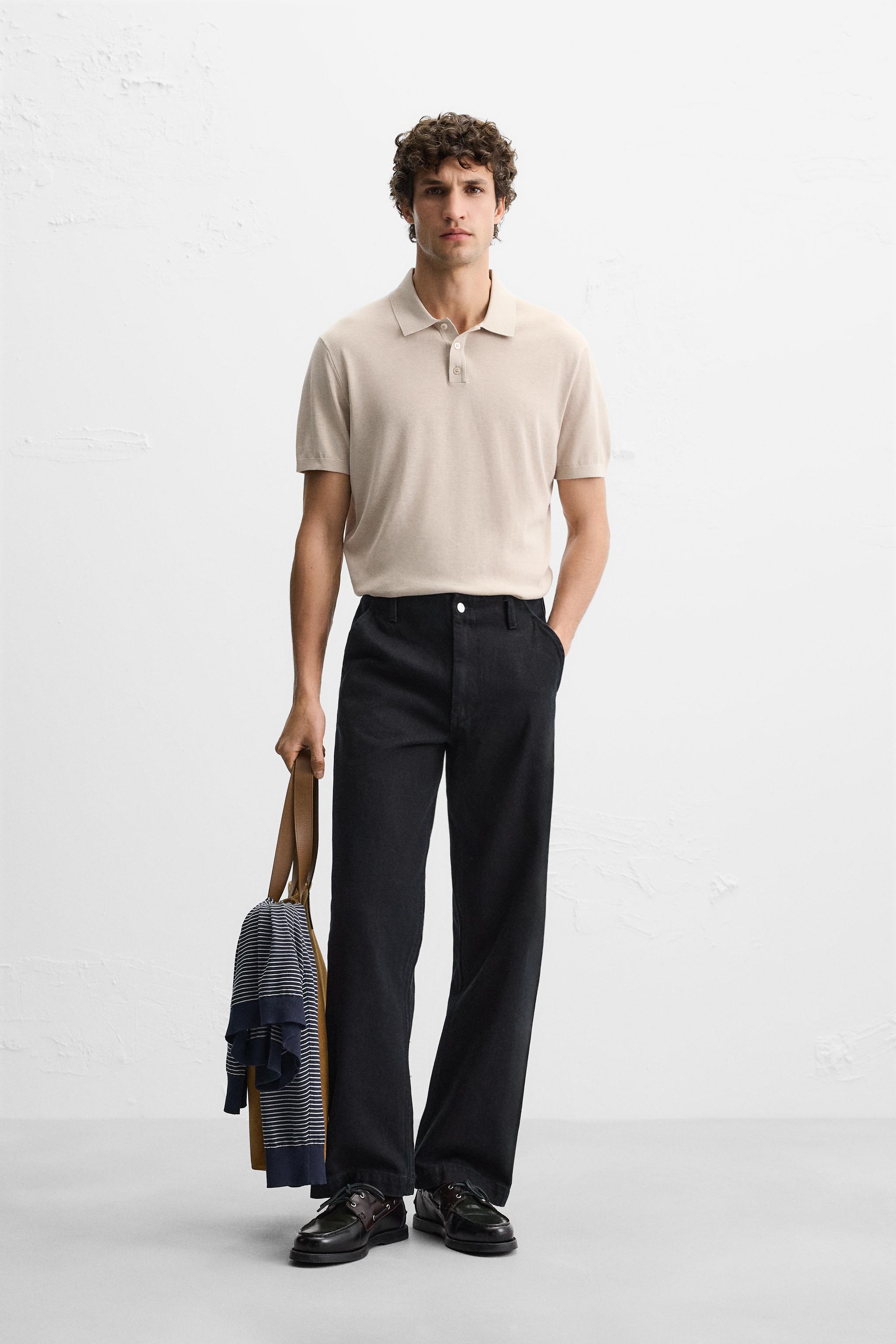 COTTON - SILK BLEND KNIT POLO