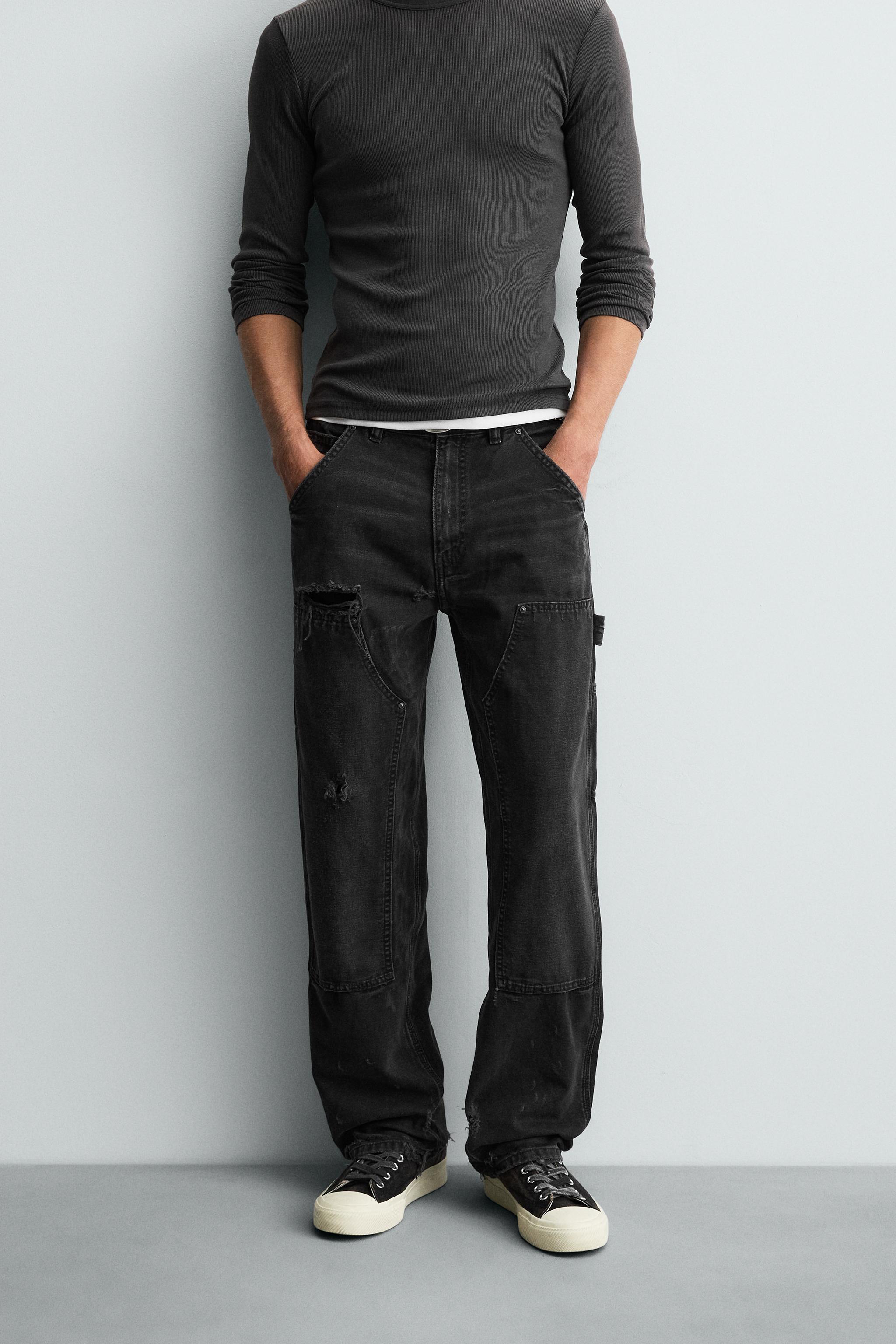 WASHED EFFECT CARPENTER JEANS