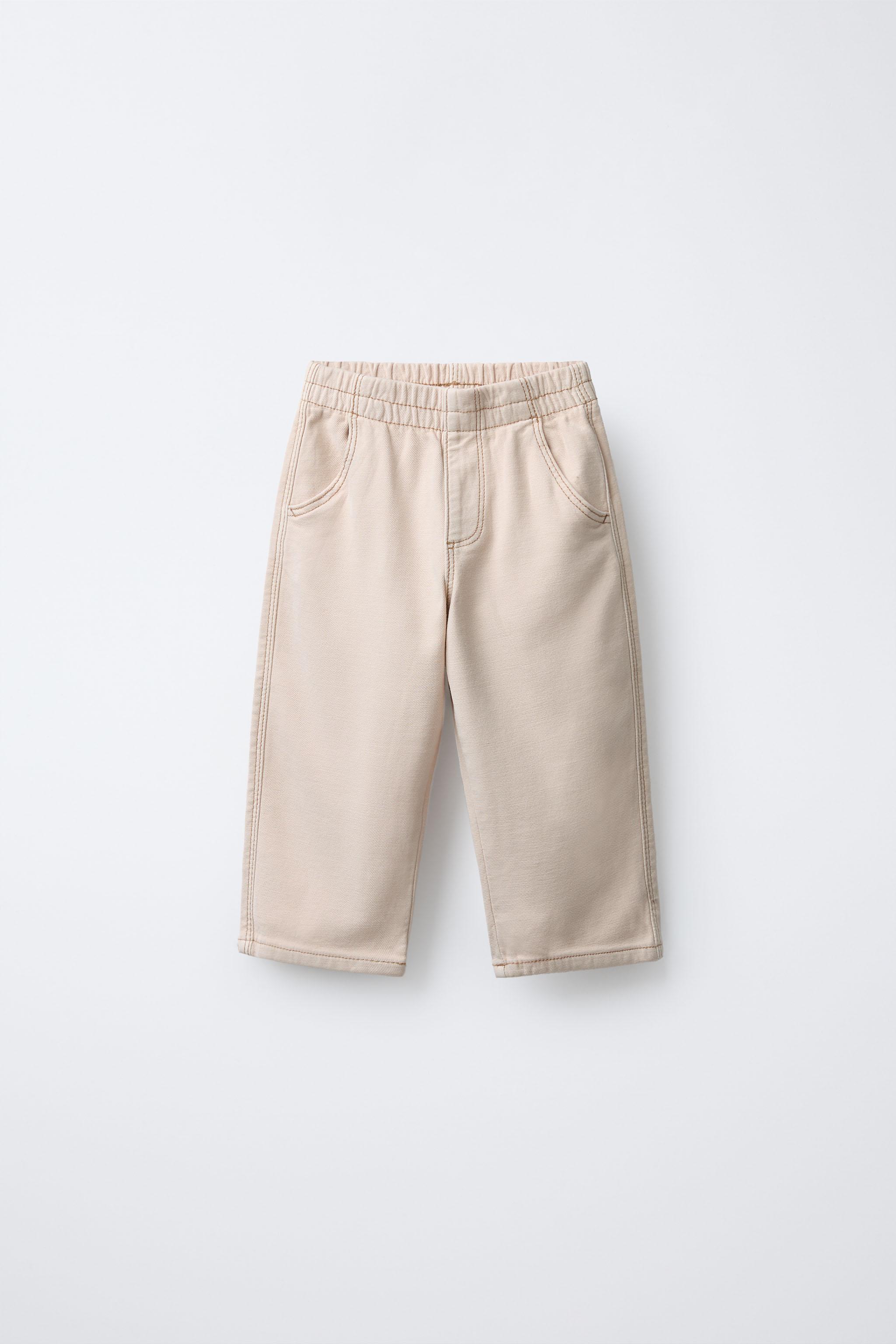 BAGGY ELASTIC TOPSTITCHED PANTS