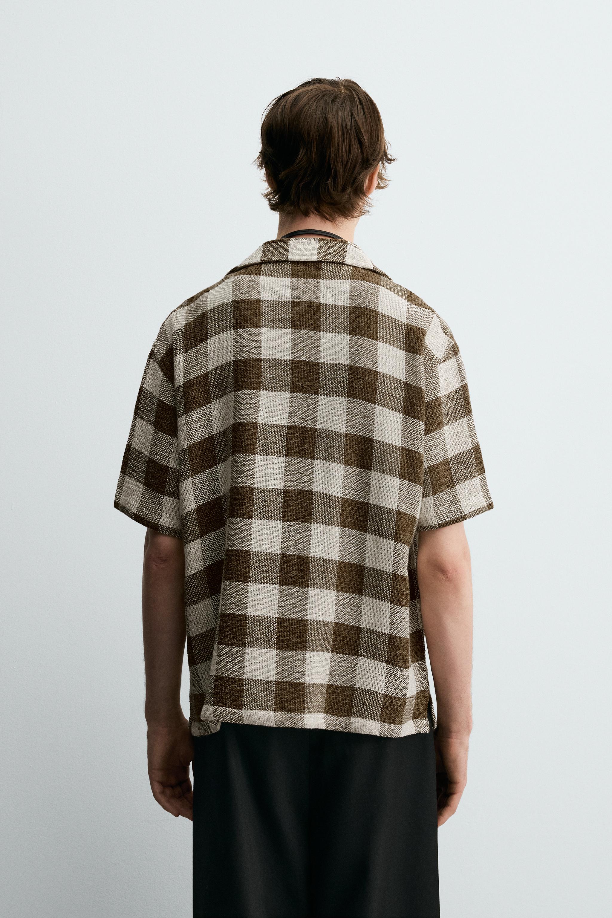 TEXTURED PLAID SHIRT