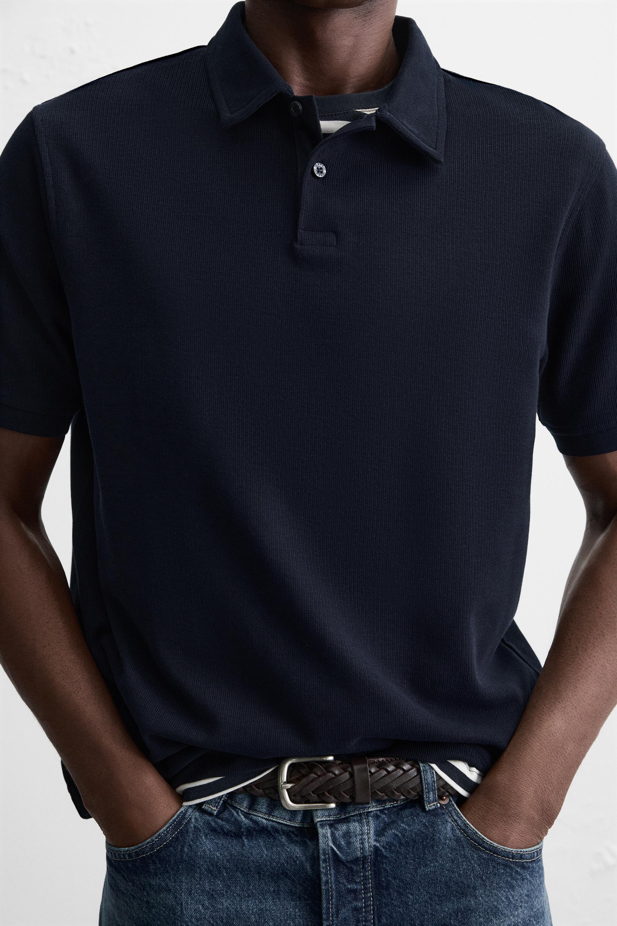 BASIC TEXTURED POLO SHIRT