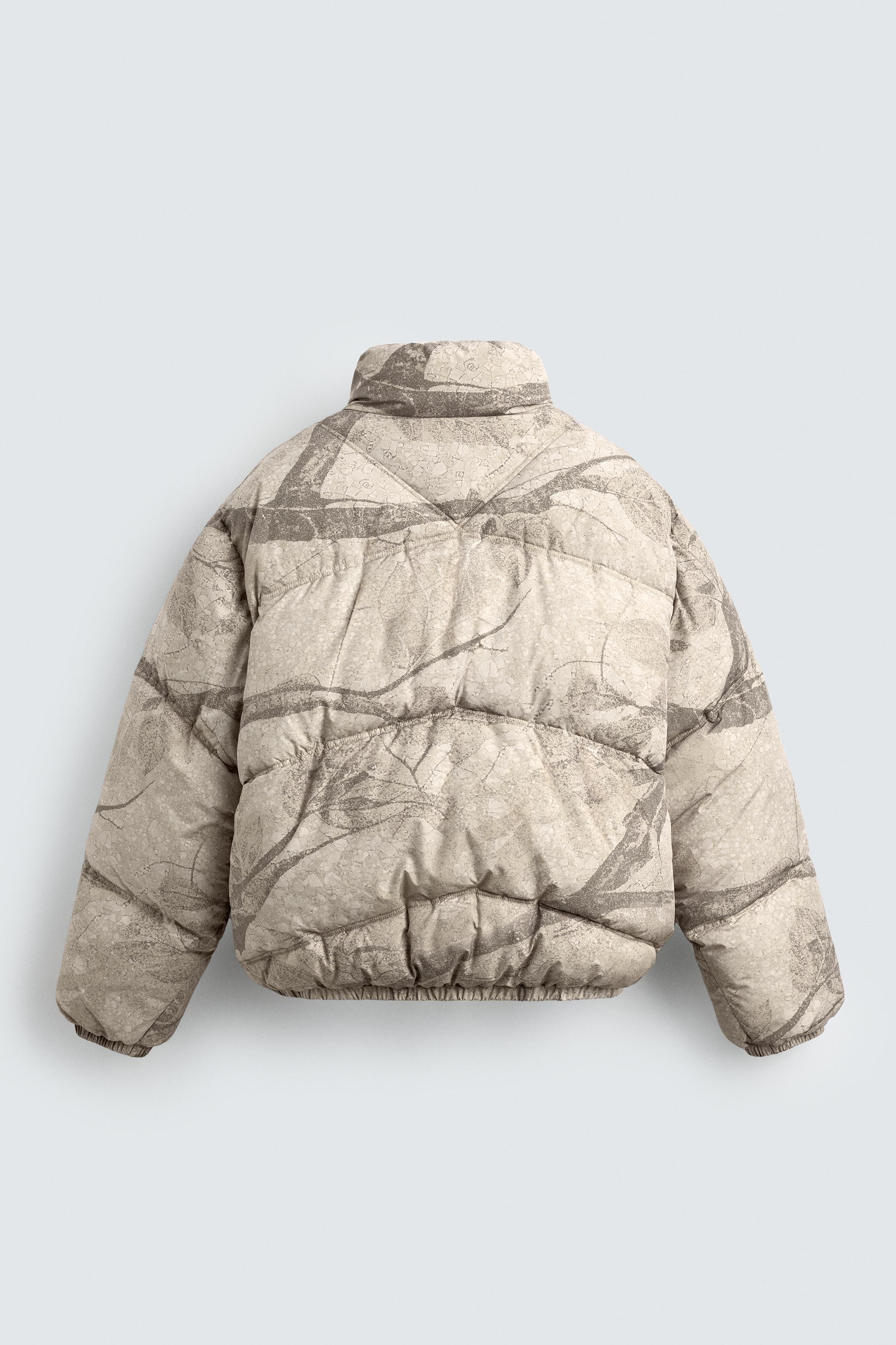 ABSTRACT PRINT PUFFER JACKET