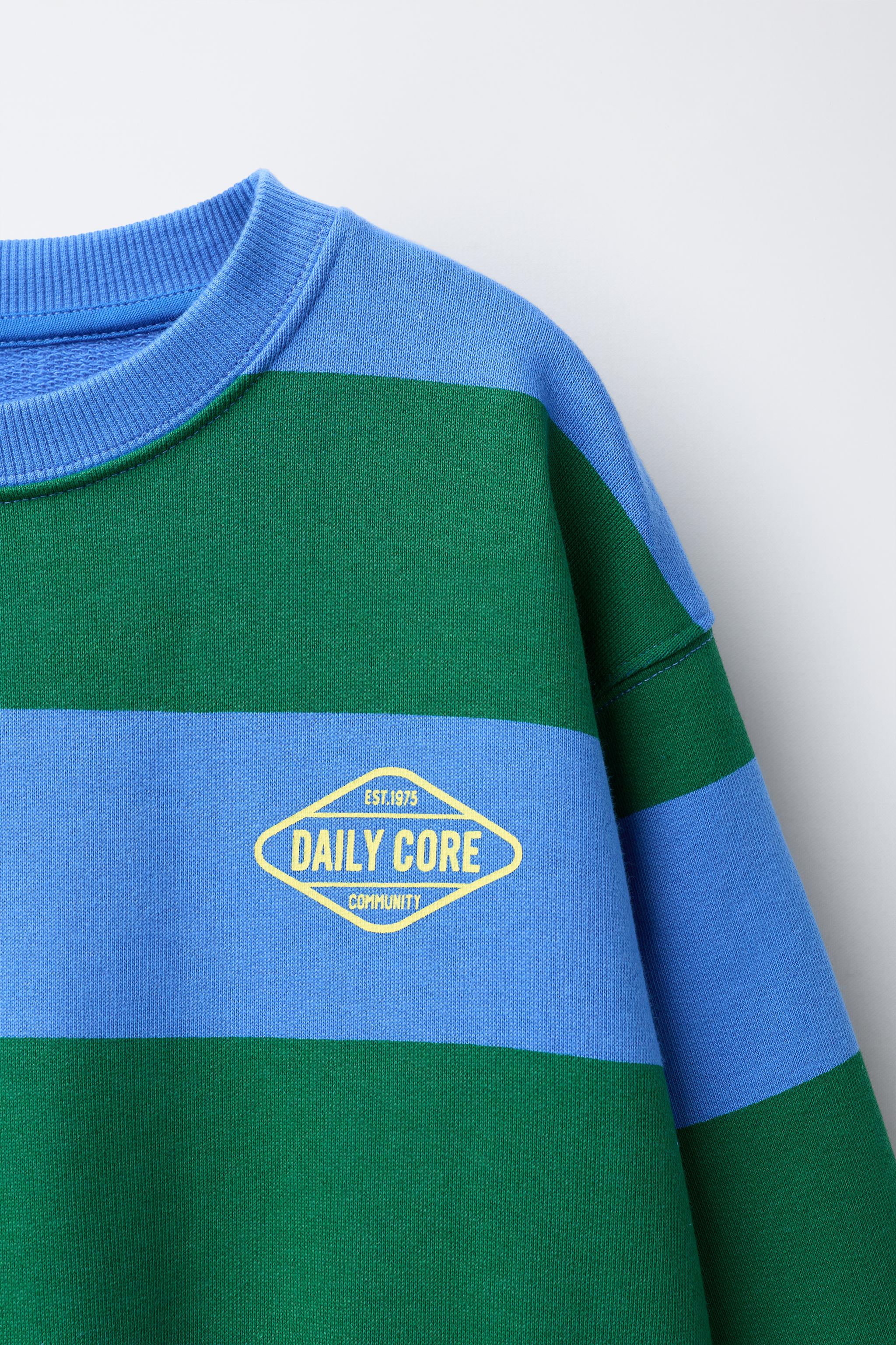 STRIPED LOGO SWEATSHIRT