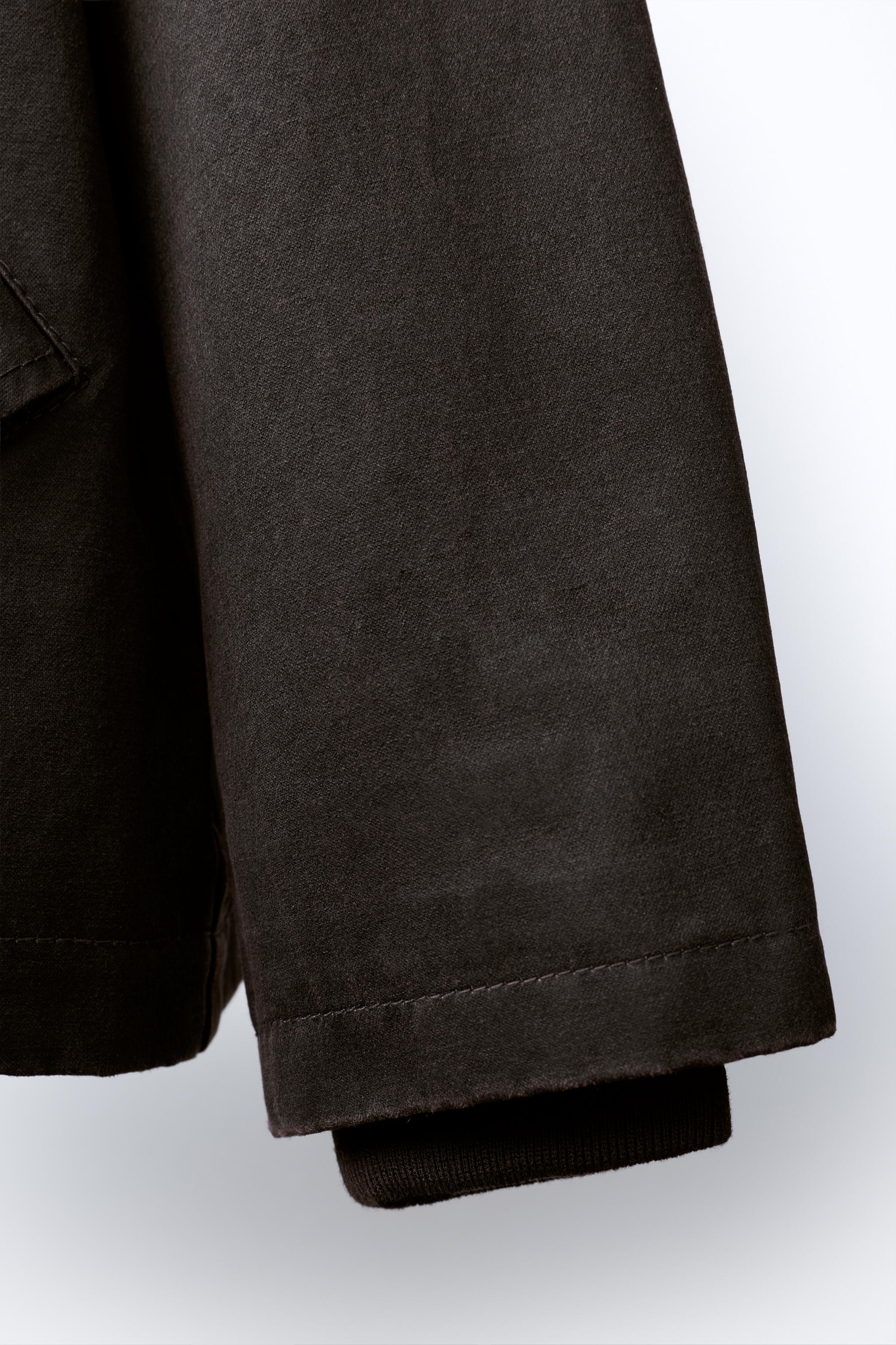 WAXED JACKET WITH FAUX FUR COLLAR