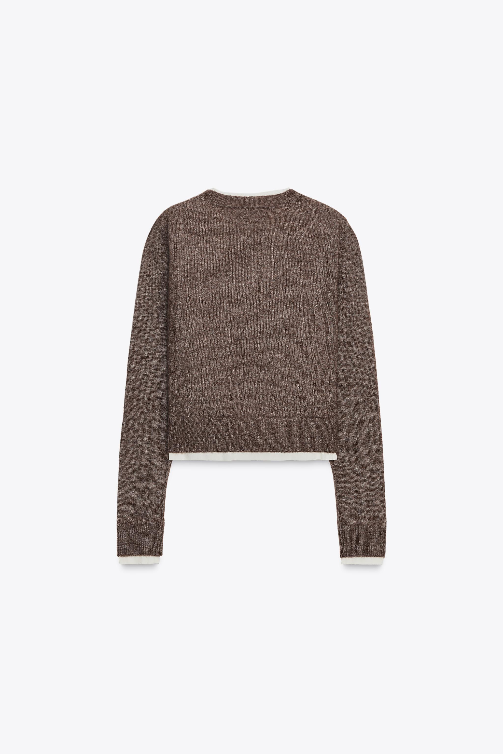 COMBINATION KNIT CARDIGAN