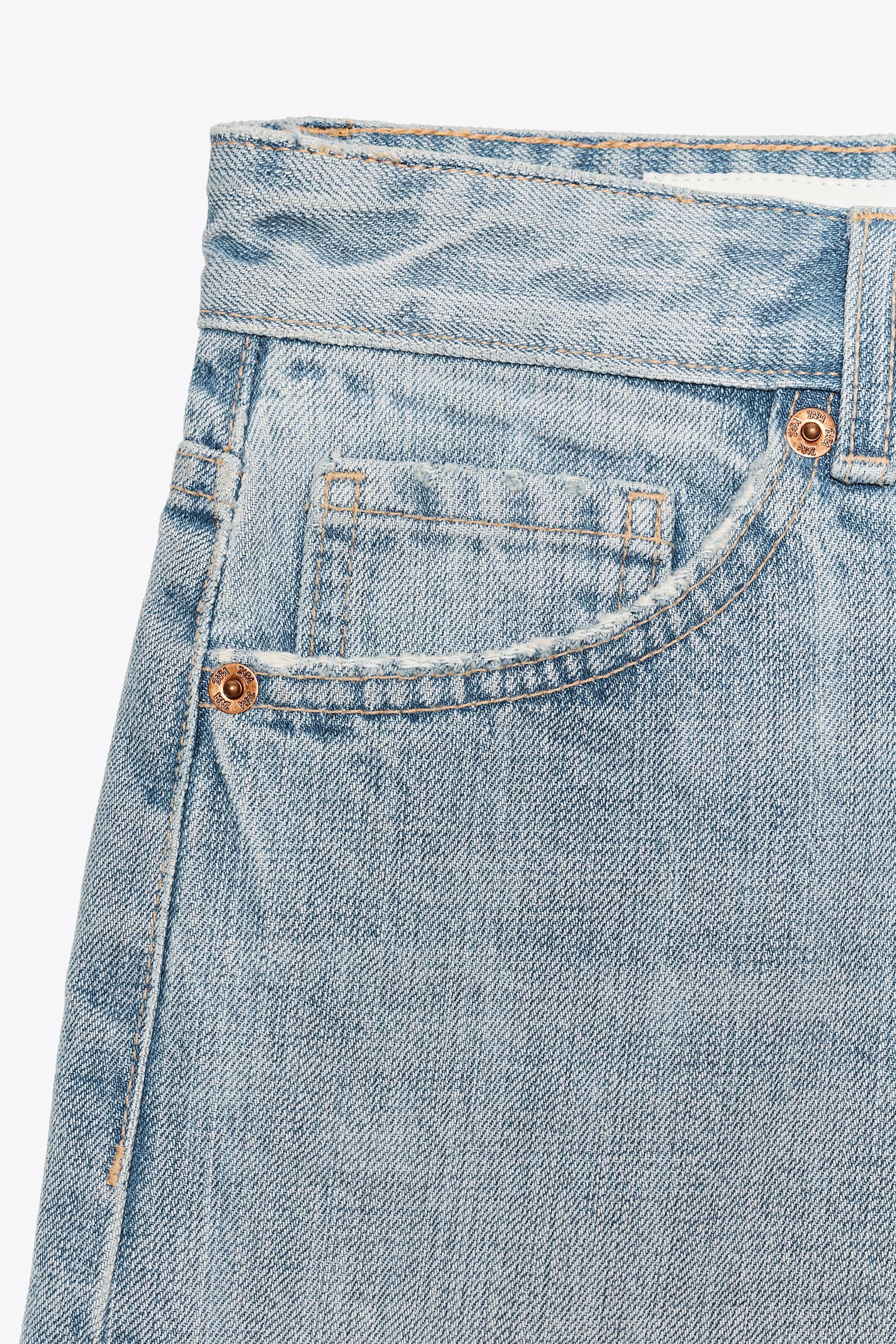 MID-RISE RIPPED TRF DENIM SHORTS