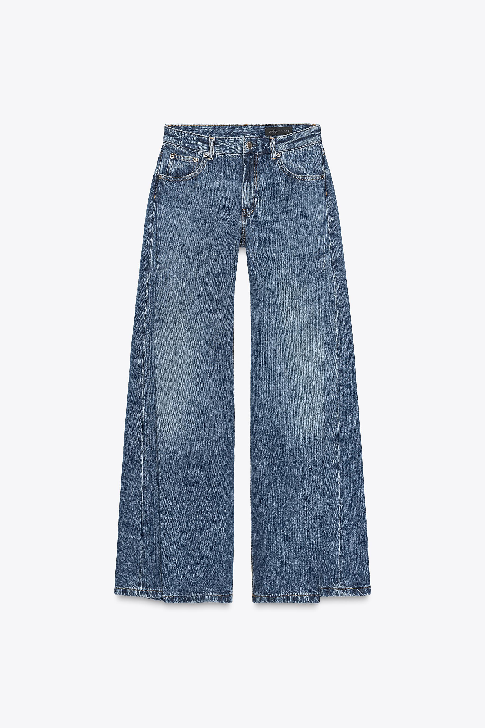 ZW COLLECTION FLARE LOW WAIST PLEATED JEANS