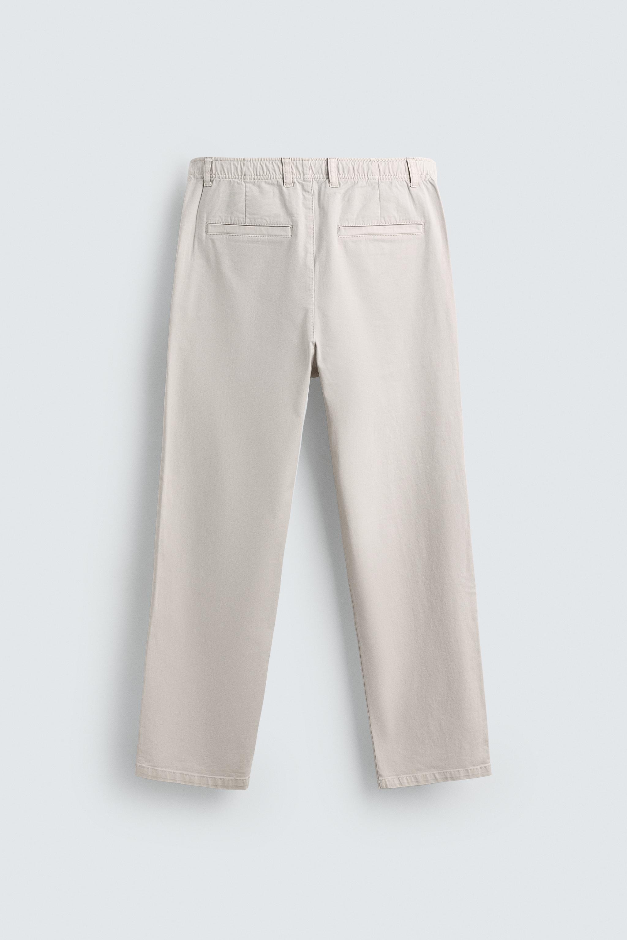 STRAIGHT FIT TWILL PANTS