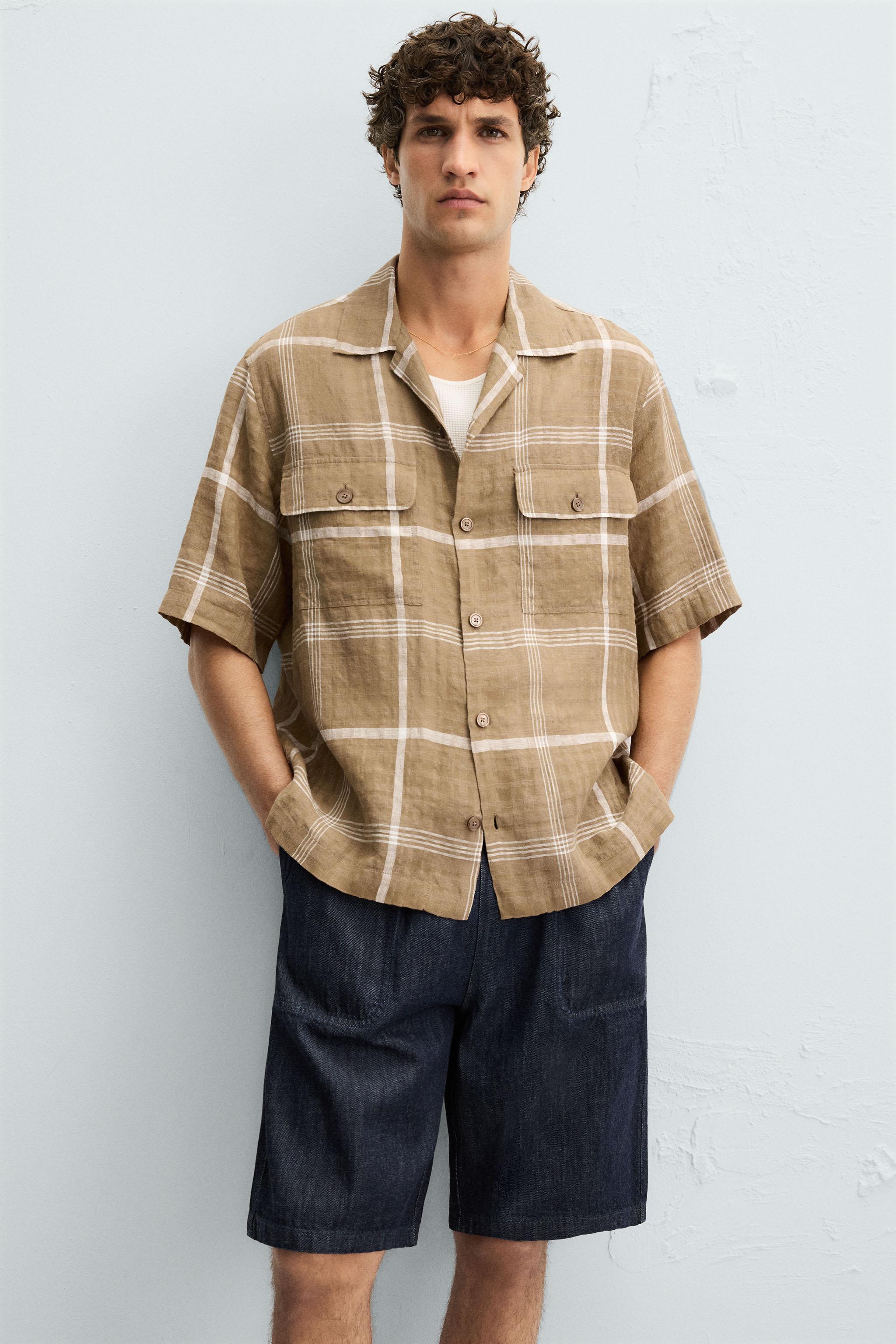 PLAID LINEN - COTTON SHIRT