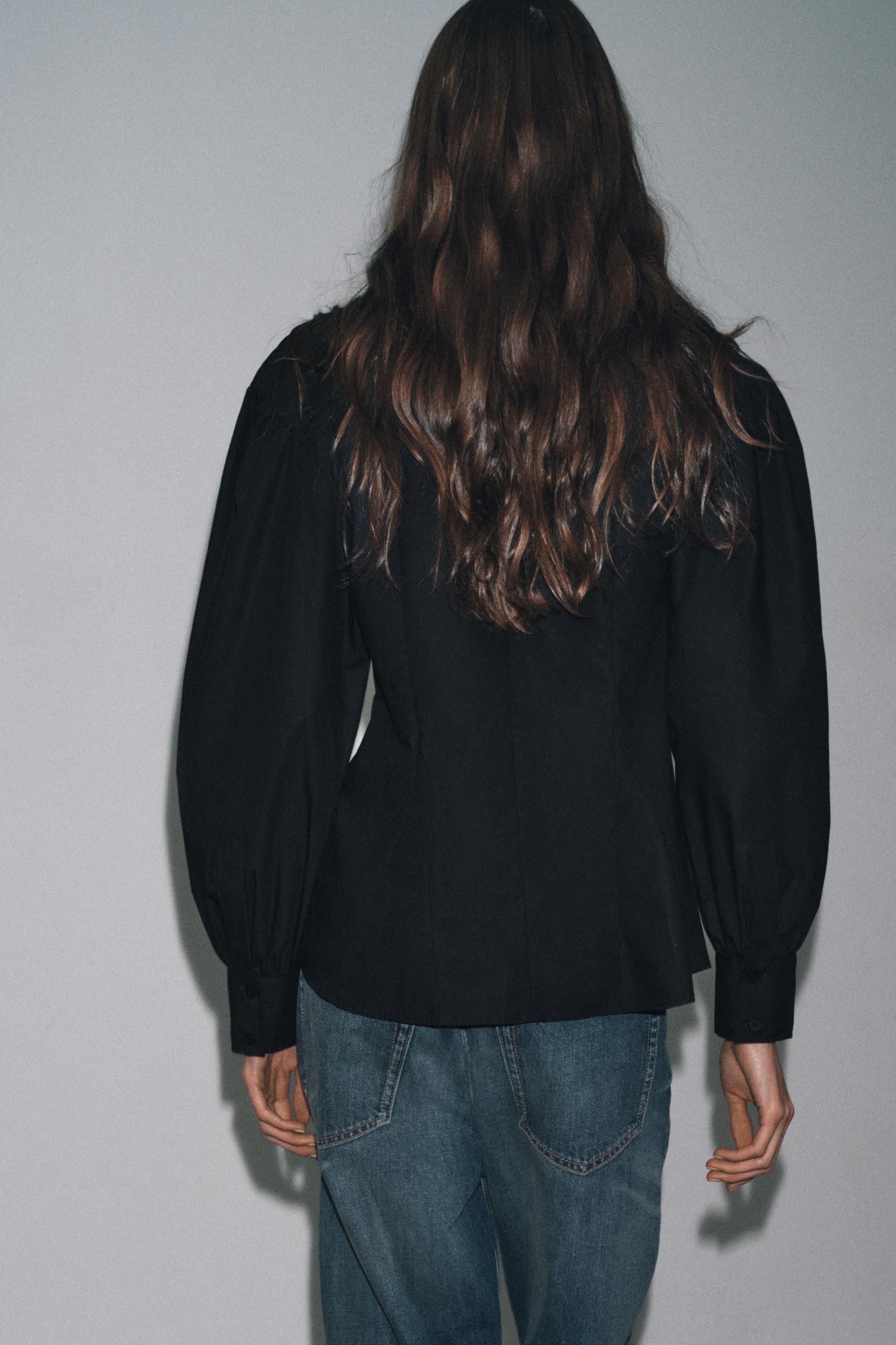 POPLIN SHIRT WITH TIES ZW COLLECTION