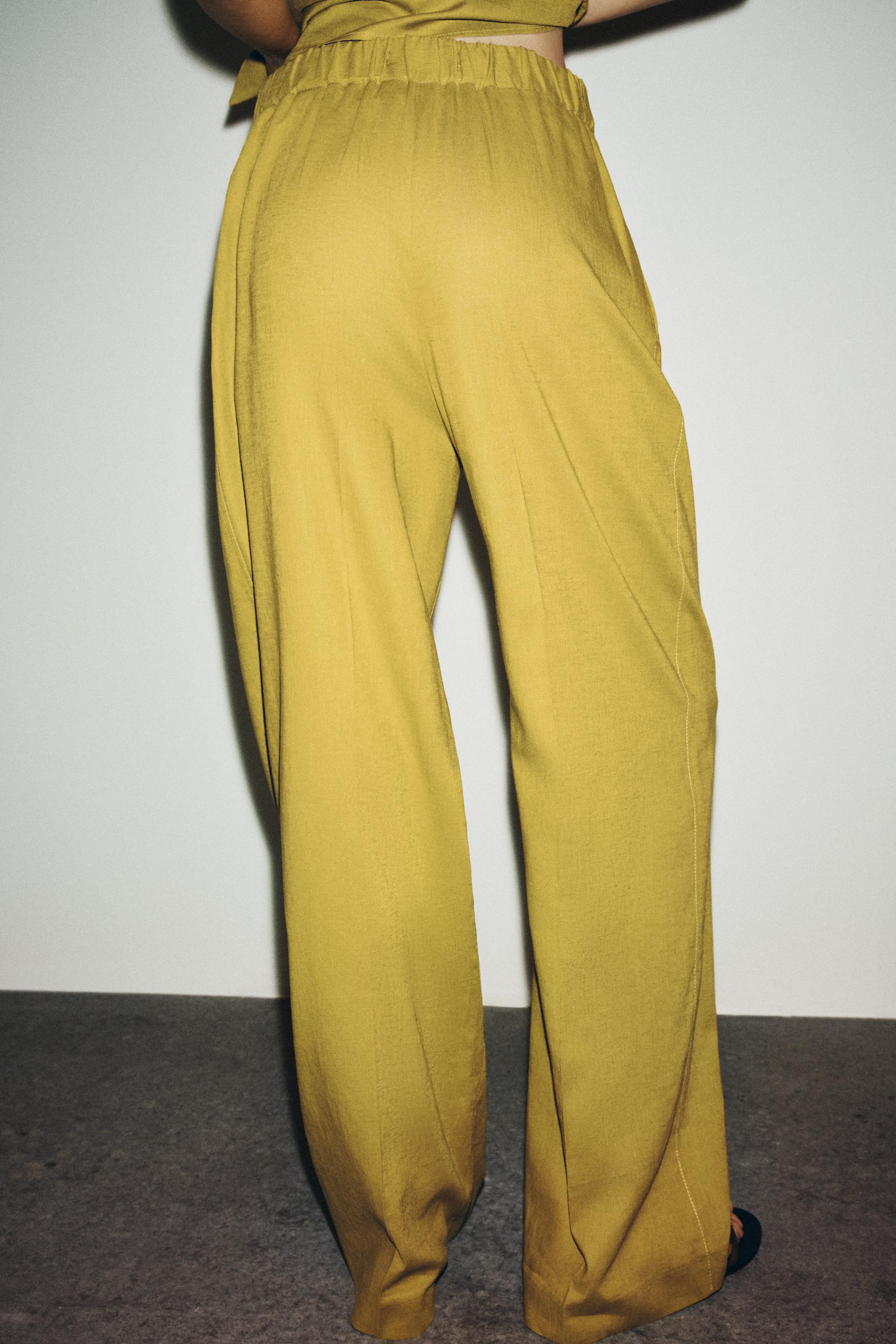 STRAIGHT LEG LINEN PANTS