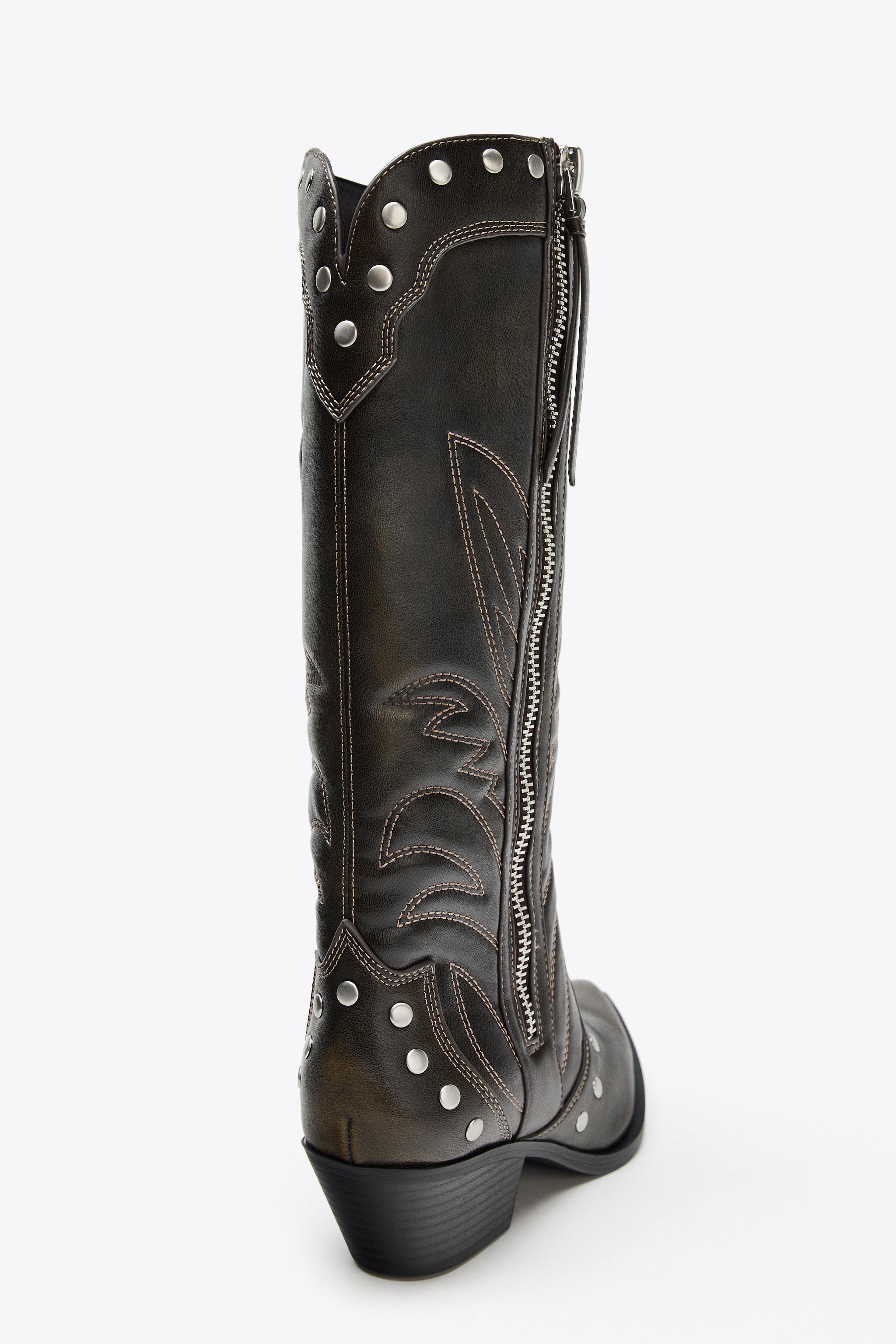 COWBOY STUDDED BOOTS