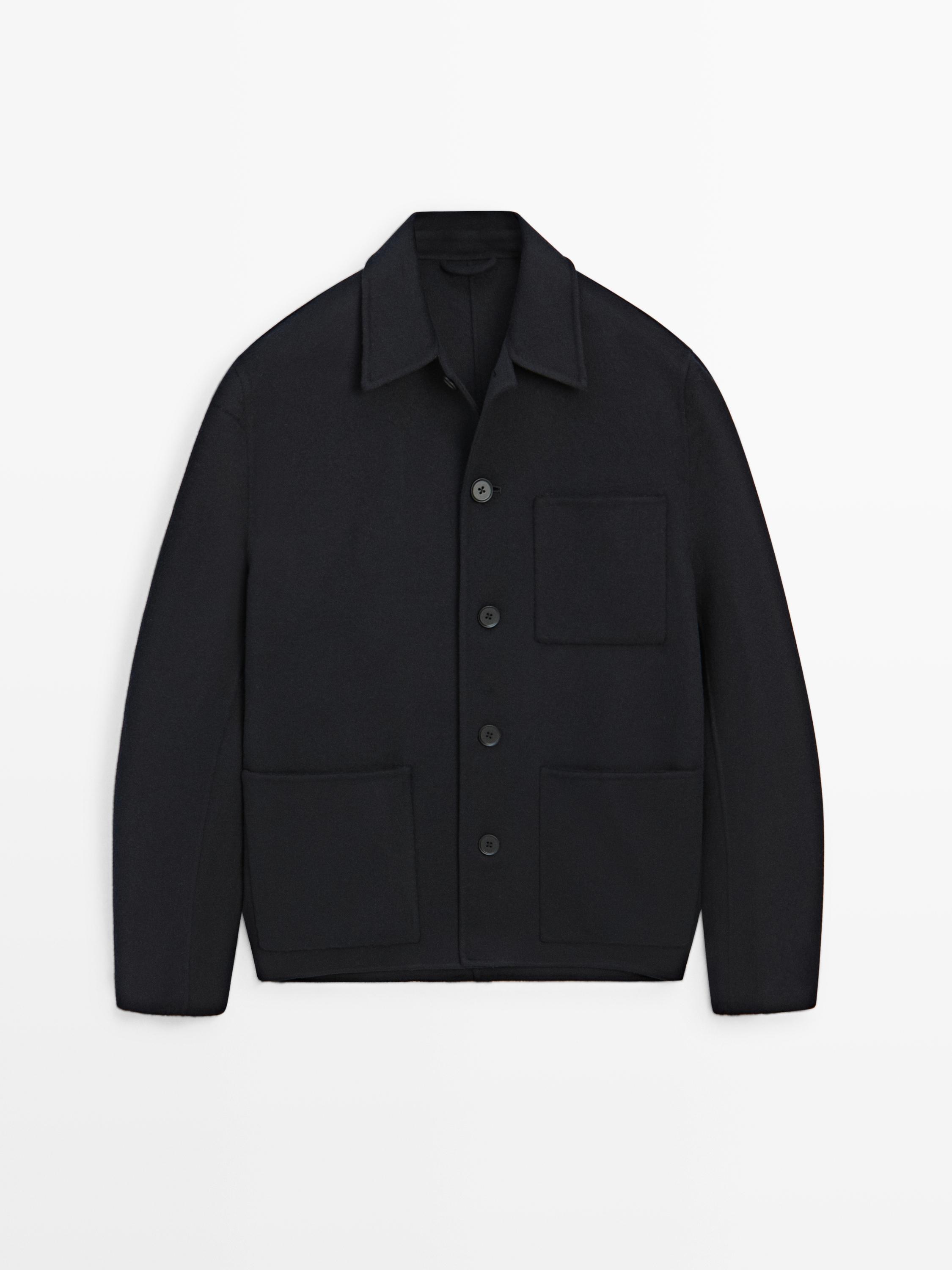 Wool overshirt with double pockets