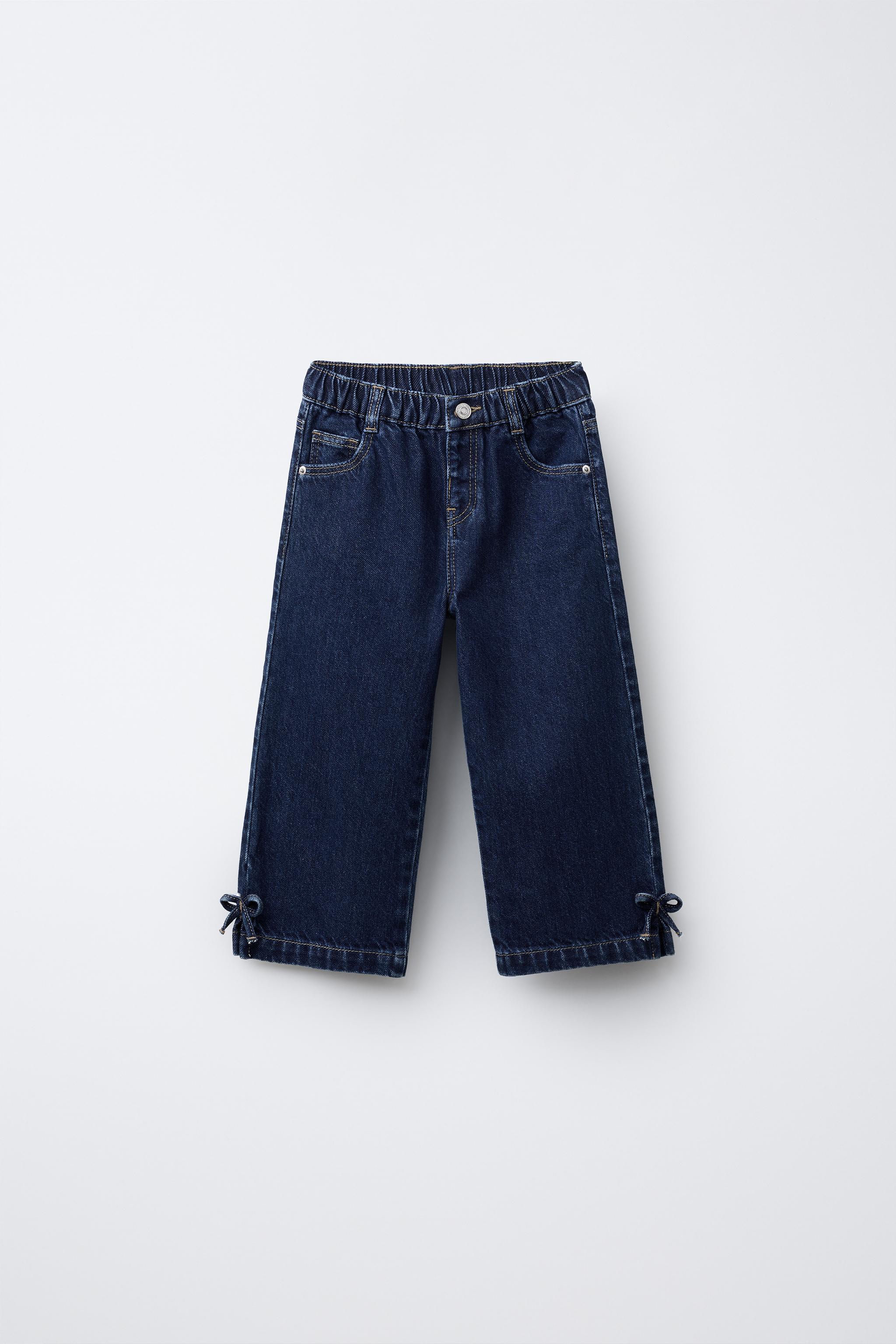 DENIM CULOTTES WITH BOWS