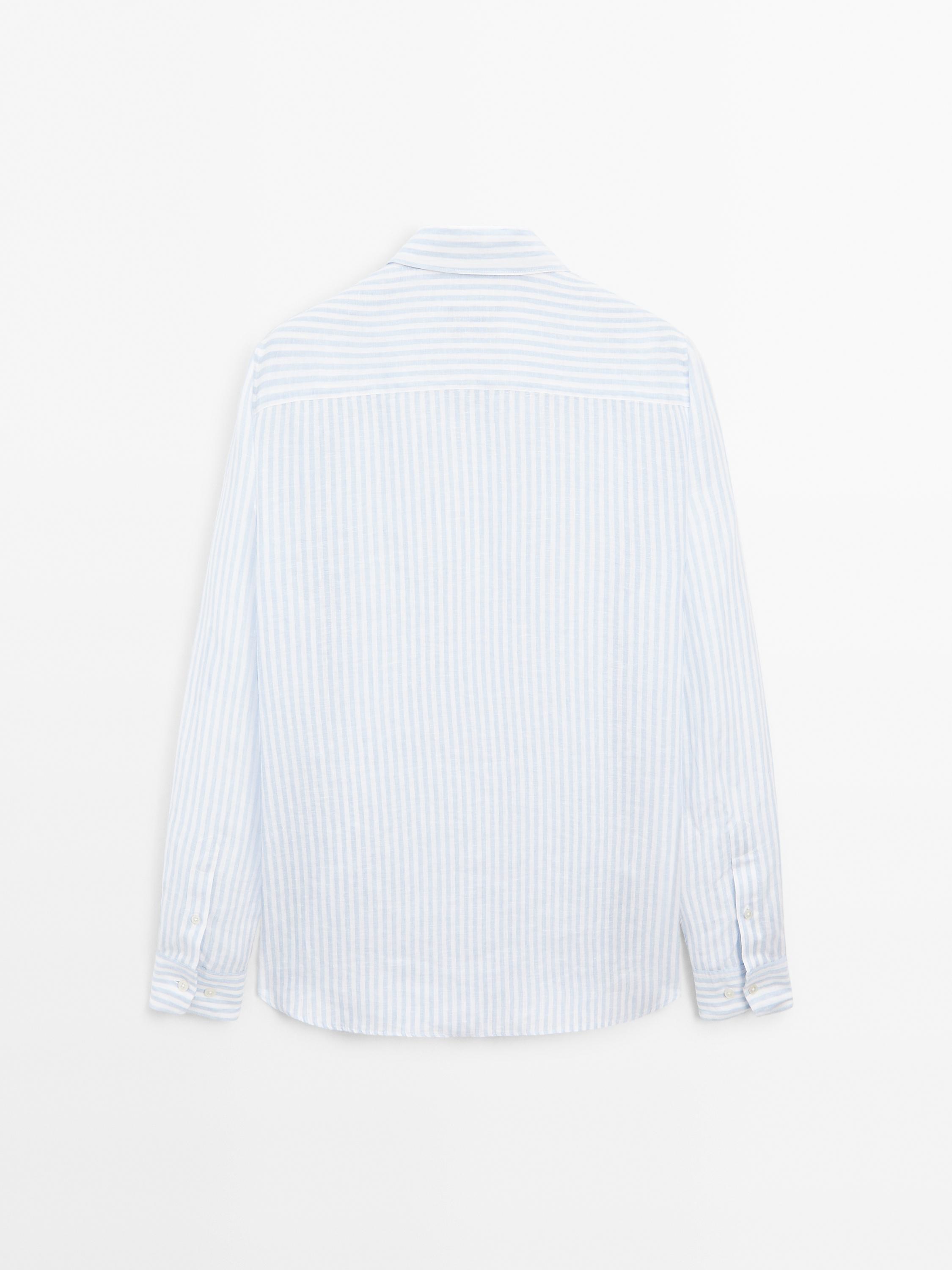 Slim fit 100% linen shirt