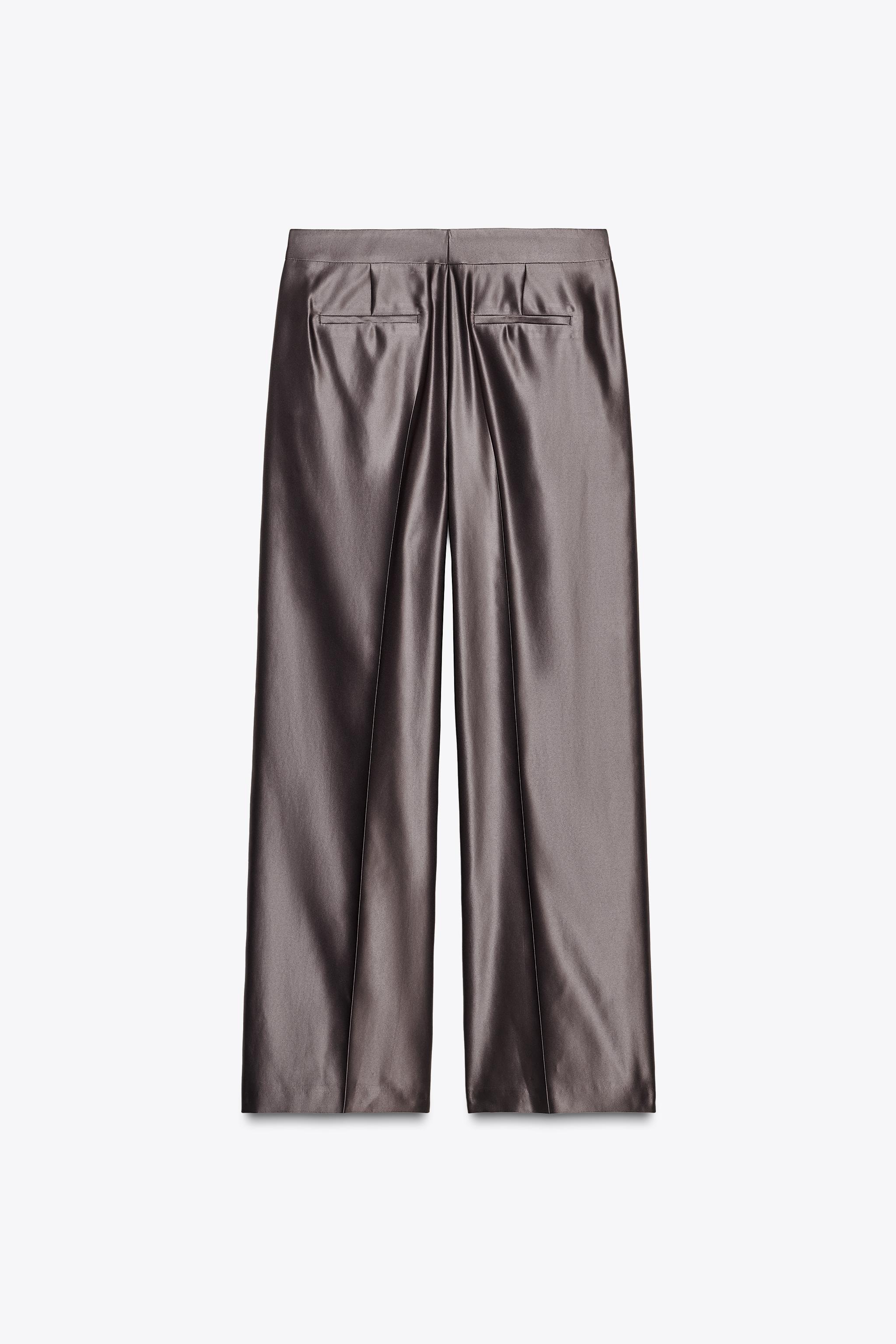 SATIN STRAIGHT LEG PANTS