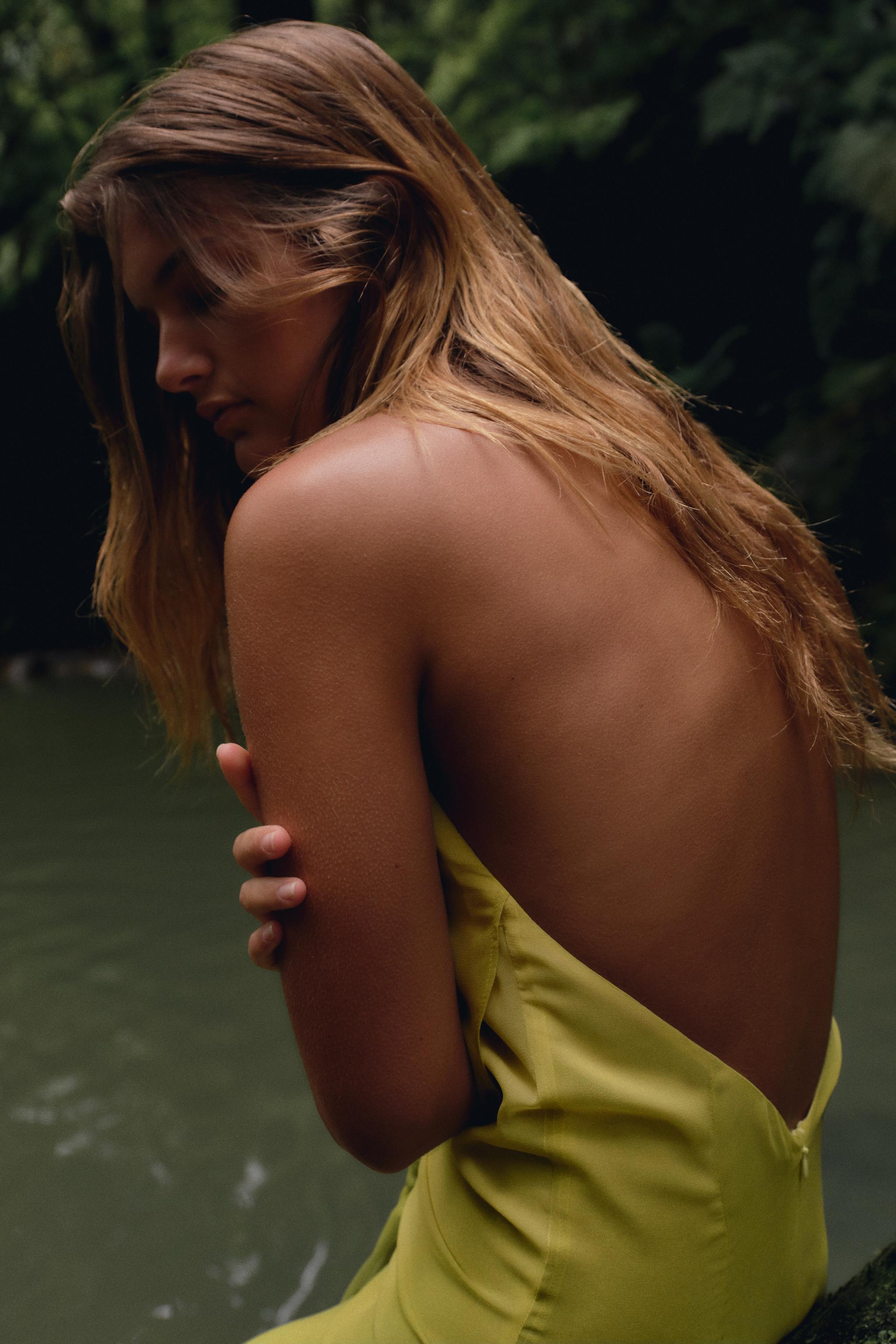 PRINTED KNOT LONG DRESS