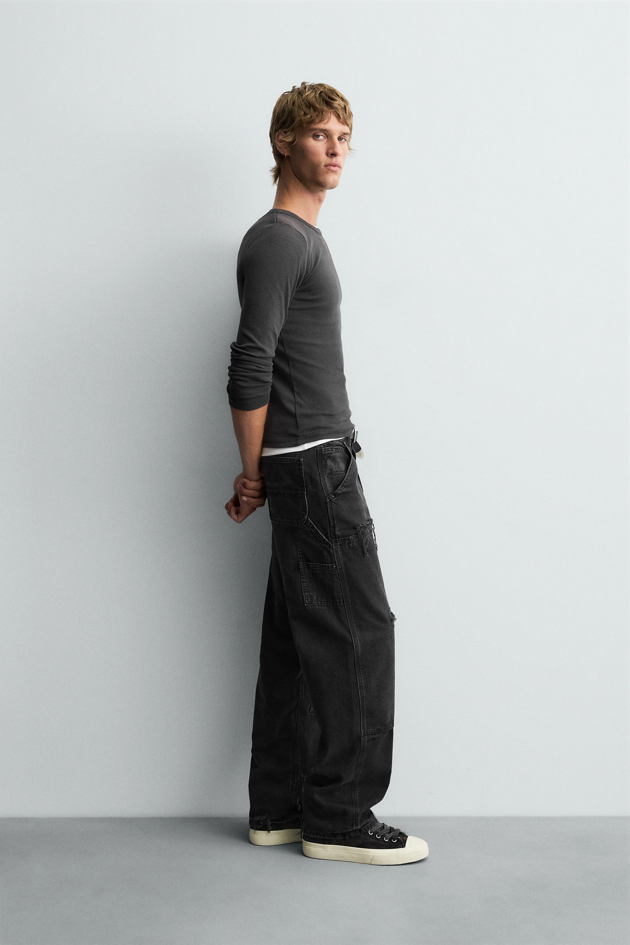 WASHED EFFECT CARPENTER JEANS