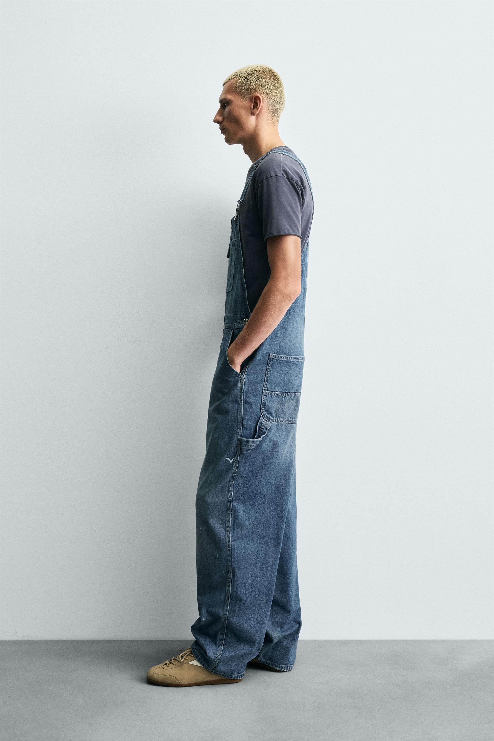 BAGGY FIT DENIM OVERALLS
