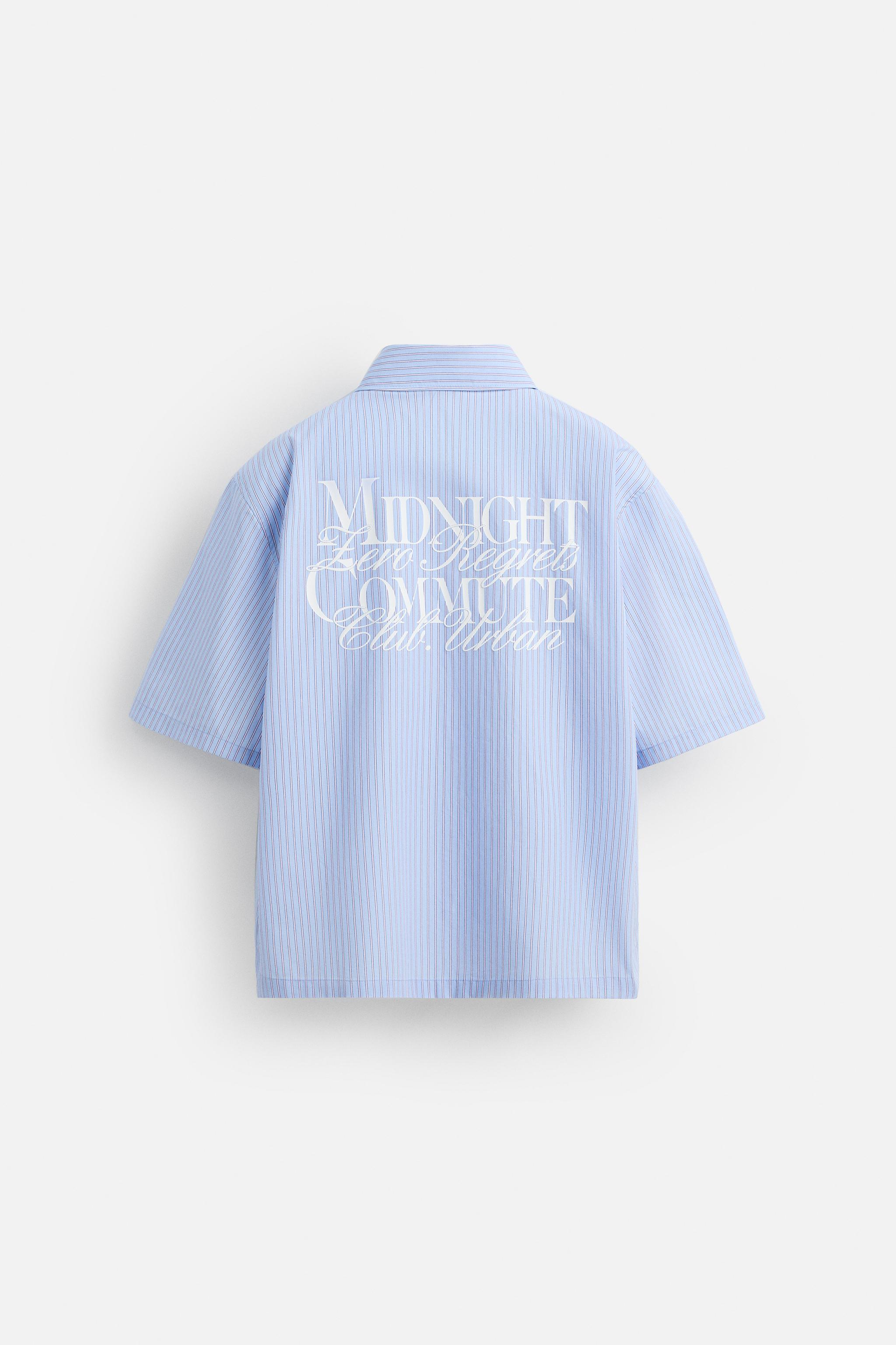 STRIPED TEXT SHIRT