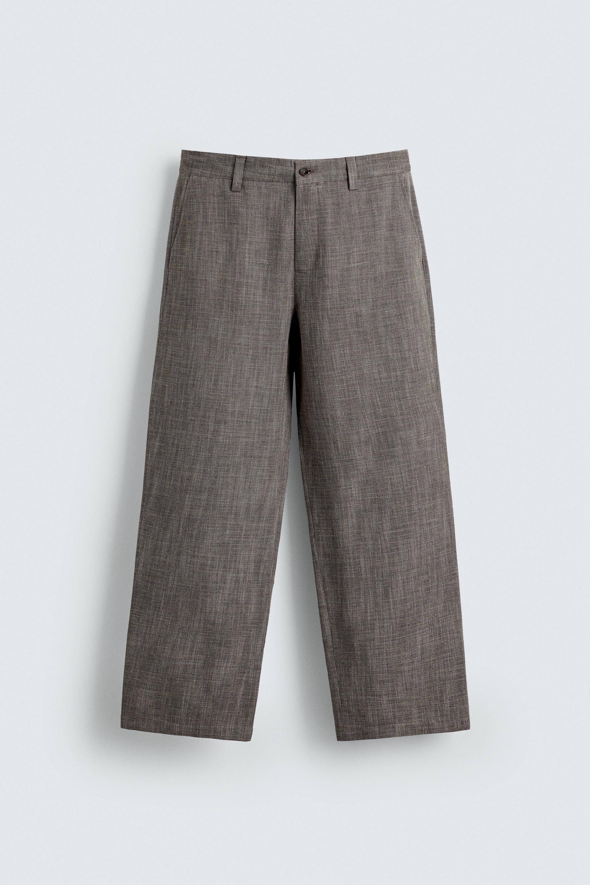 TEXTURED SUIT PANTS